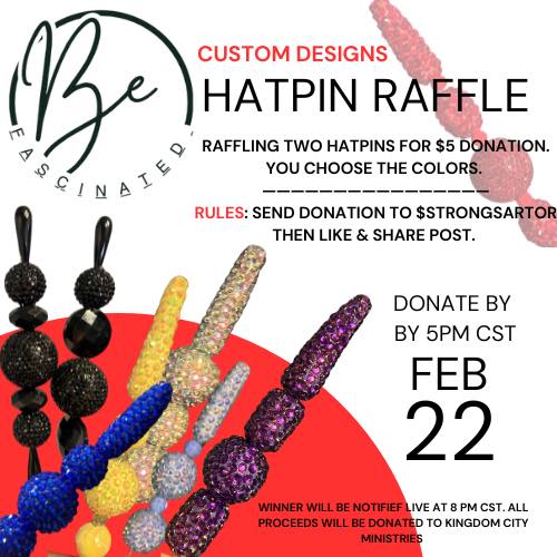 Hat Divas | ‼️CUSTOM HATPIN RAFFLE‼️ You can win two custom hatpins for ...