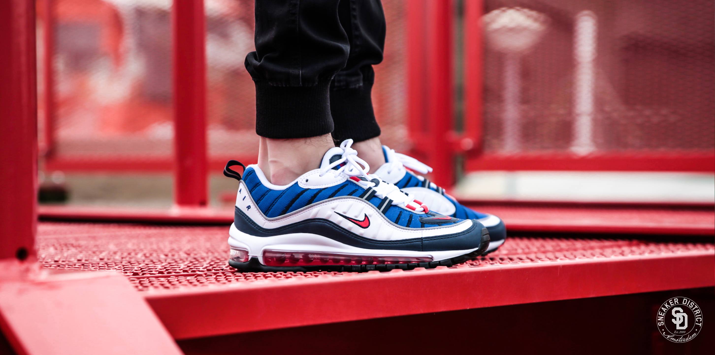 Nike Air Max 98 White/University Red restocked online now