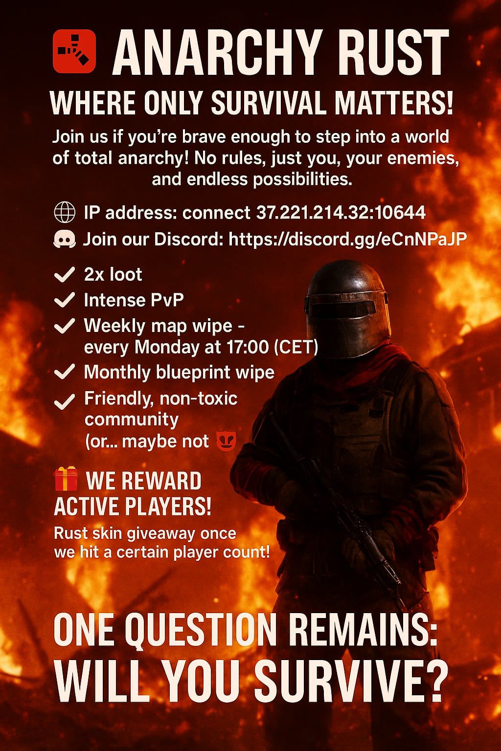 RUST PC SERVERS | Facebook