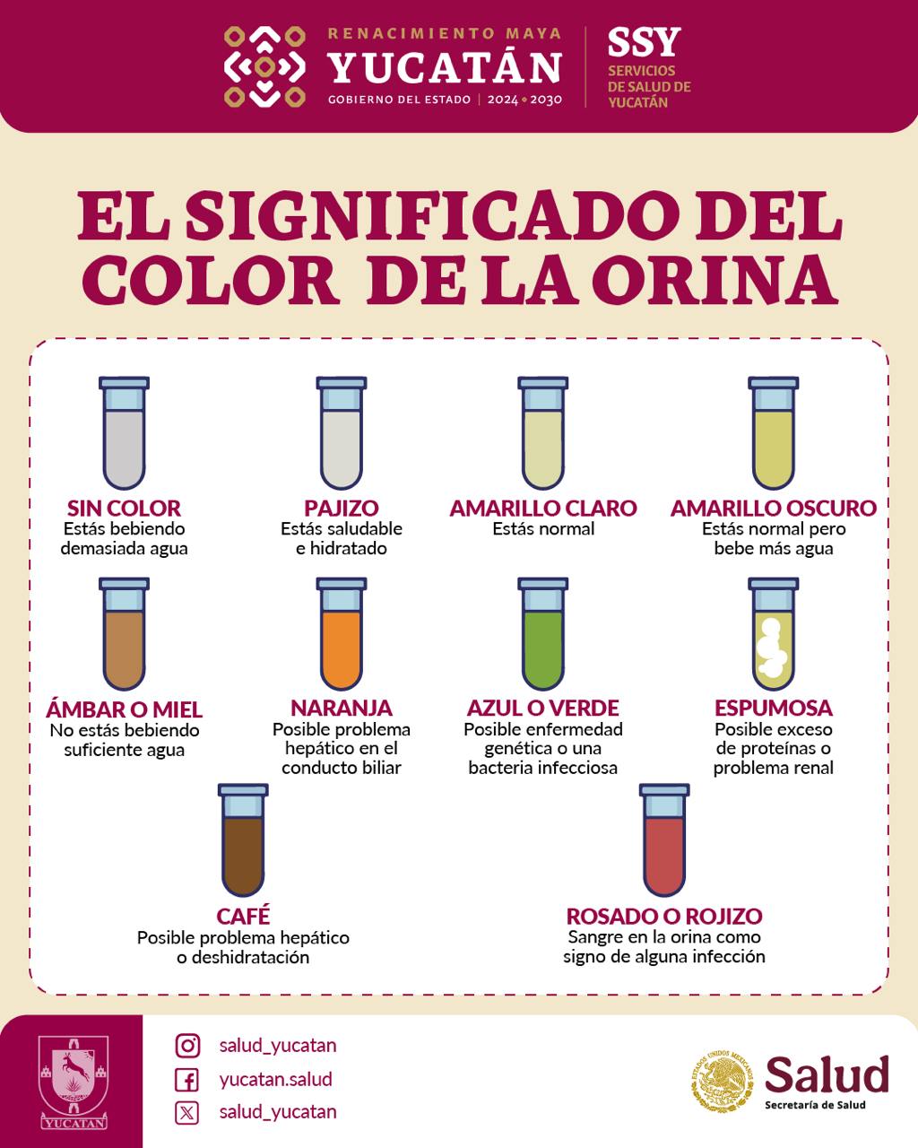 Secretaría - 🔍 ¿Sabías que el color de tu #orina puede ser una señal de ...