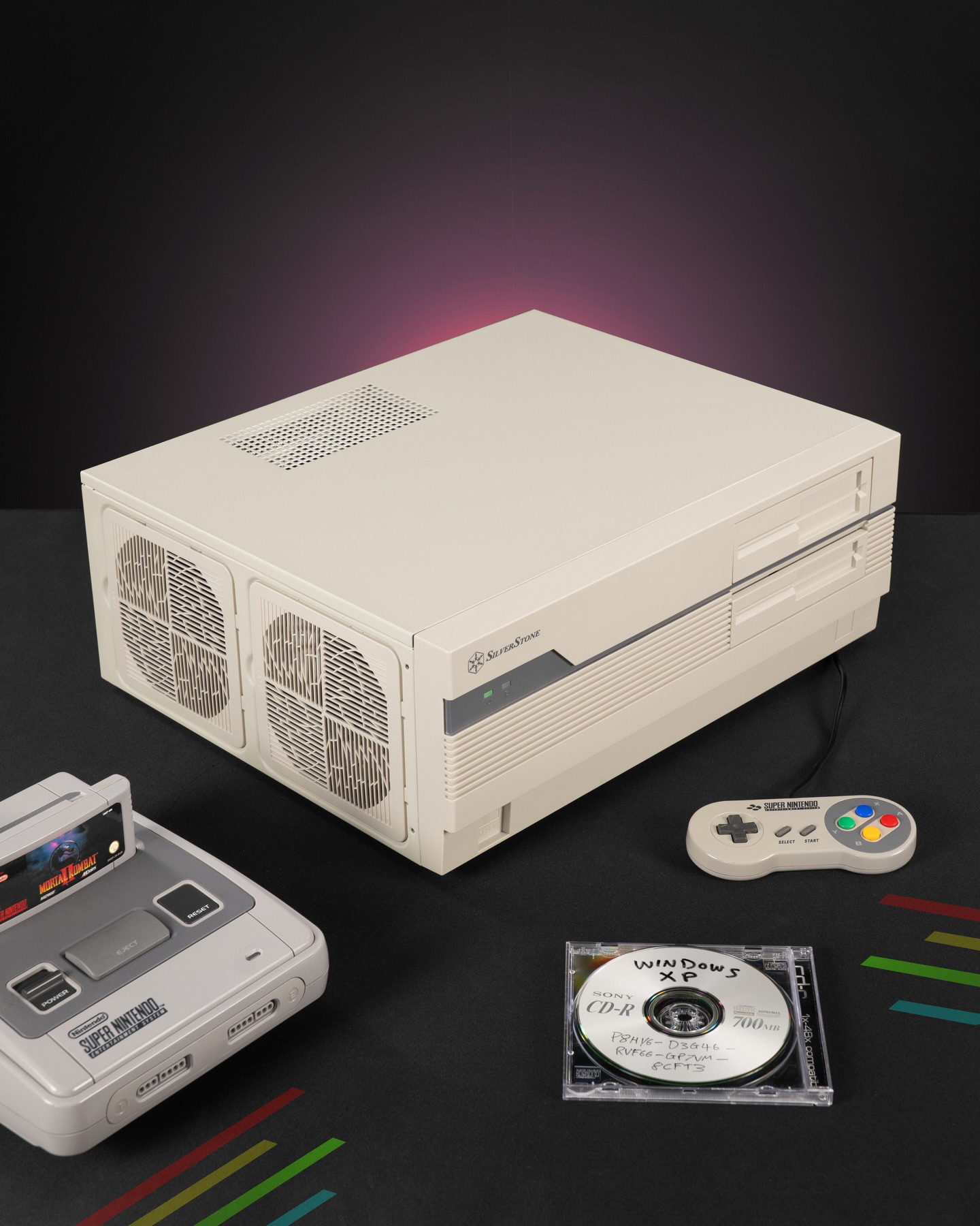 Silverstone FLP01 retro gaming PC build with modern hardware