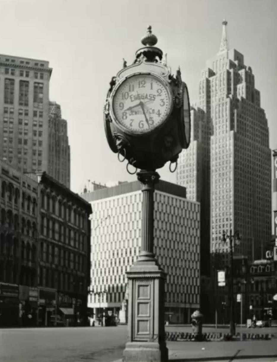 1961 Enggass Jewelry Company clock in Detroit