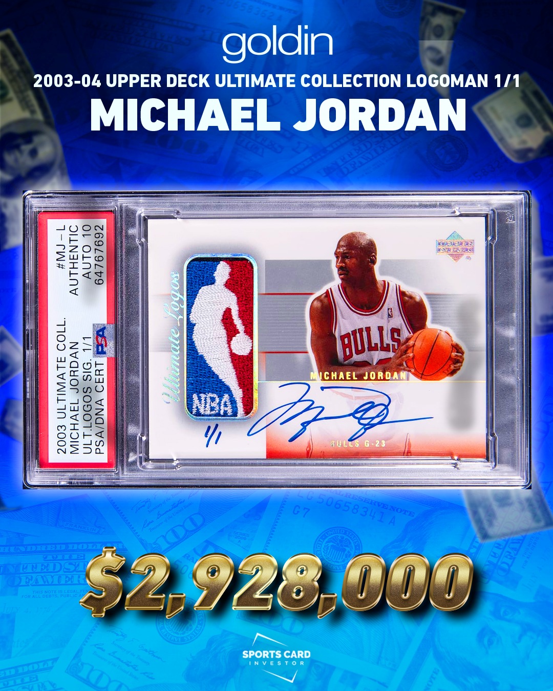 The final sale price on the 2003 Upper Deck Ultimate Collection