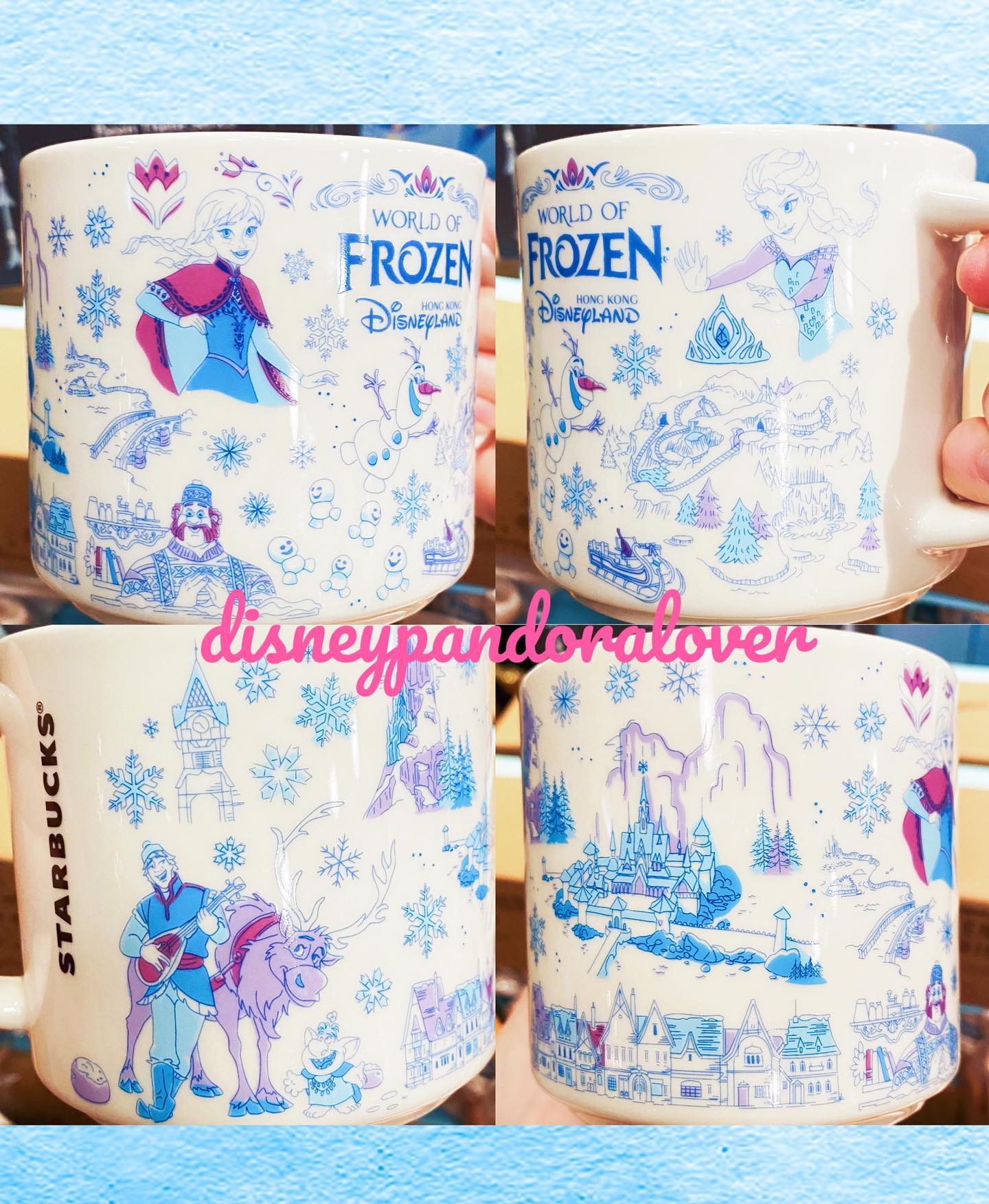 New Starbucks x Frozen mug! 🩵 Hong Kong Disneyland World of
