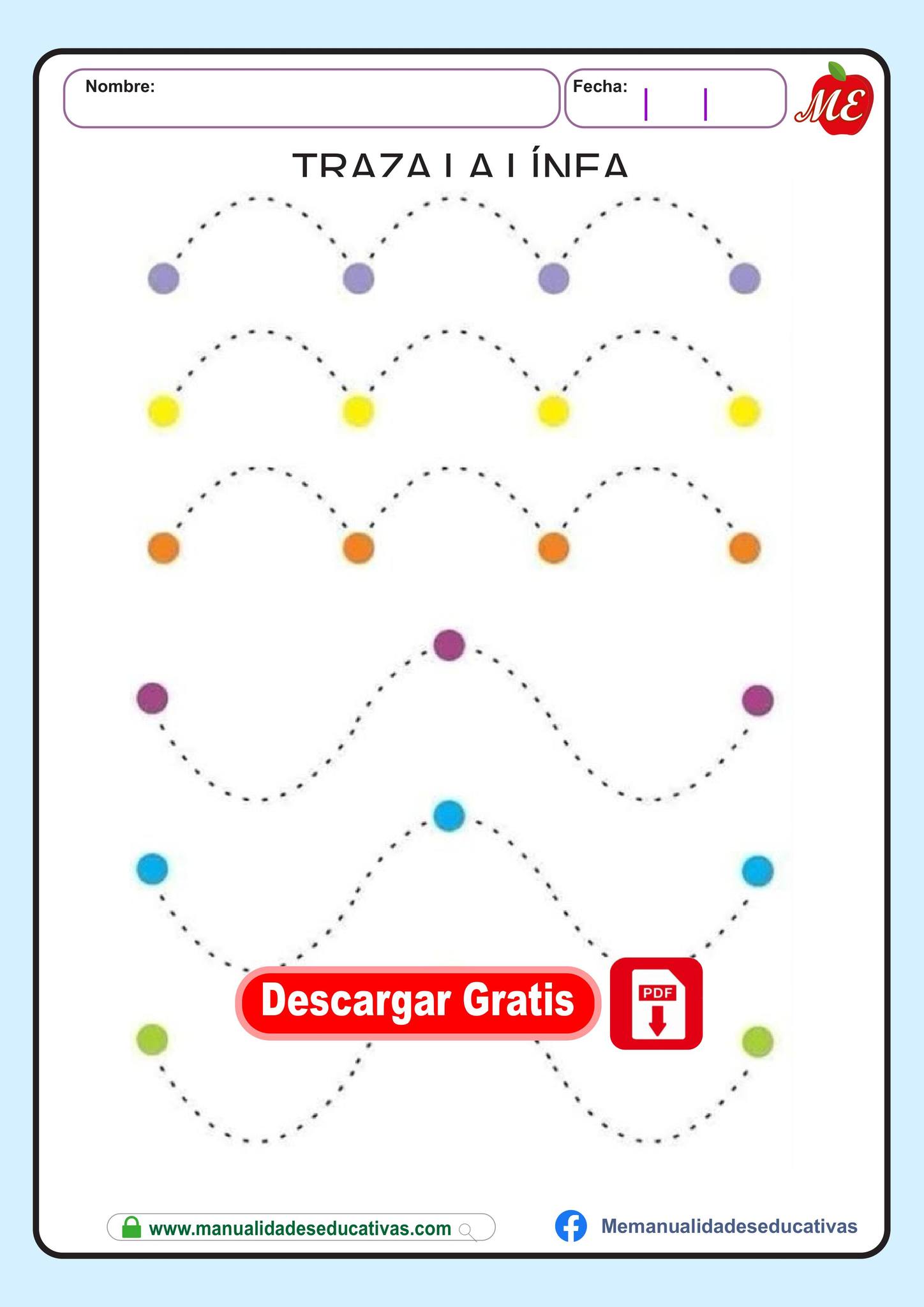 Material - Cuadernillo de Ejercicios de Trazos de motricidad fina ⭕ ...