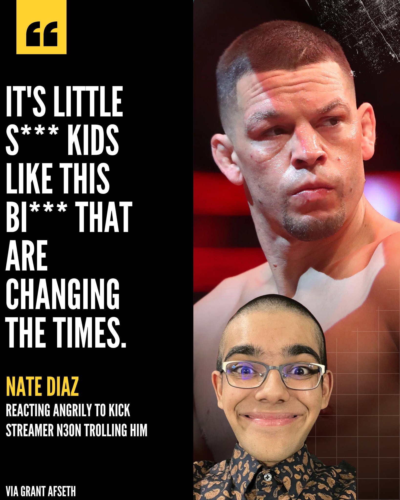 Boxing - Streamer N3on just tried to troll Nate Diaz and folded ...
