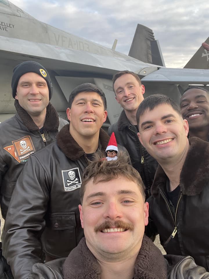 Naval - Air Ops Elf scored the best seat in the house at the Navy vs ...