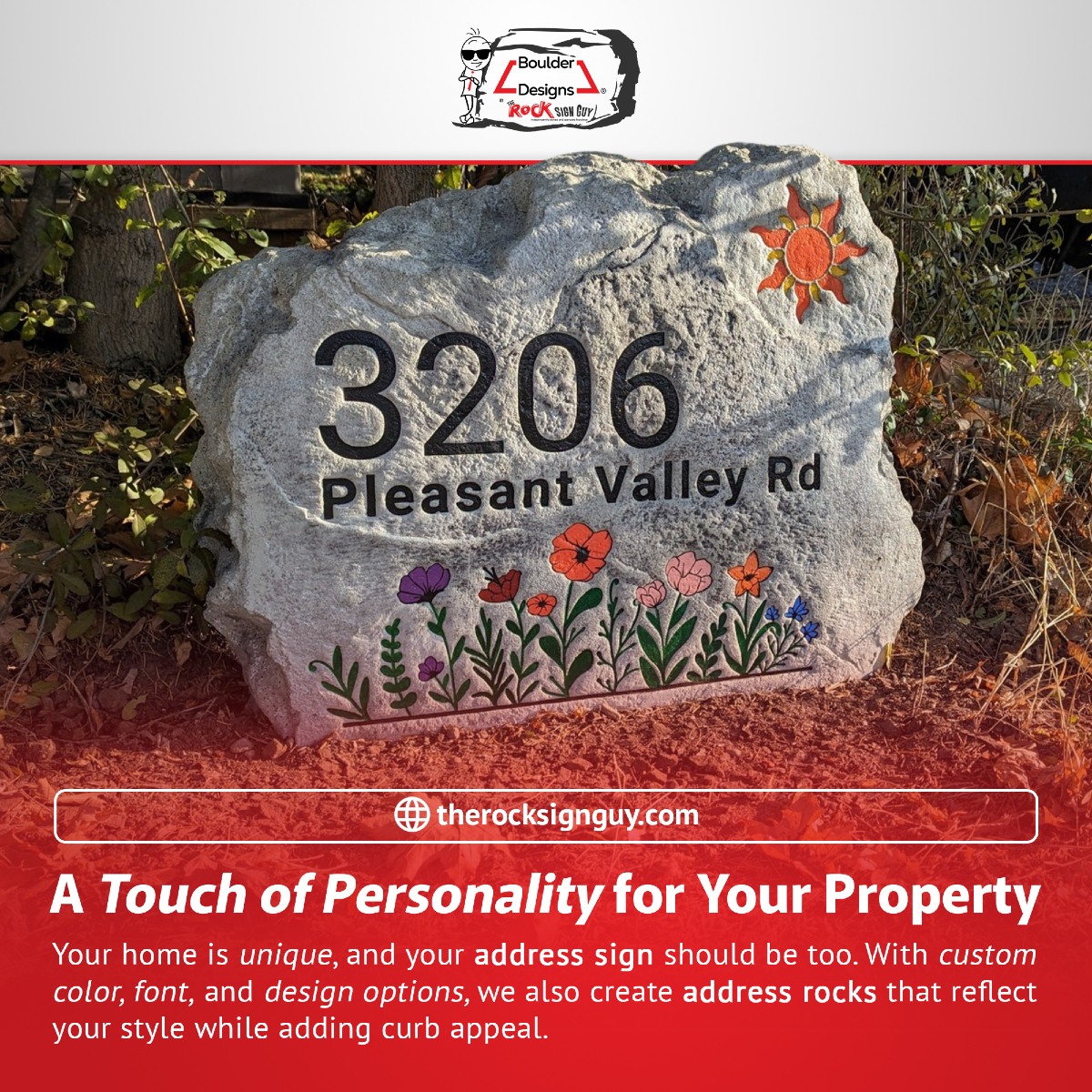 Boulder Designs by The Rock Sign Guy