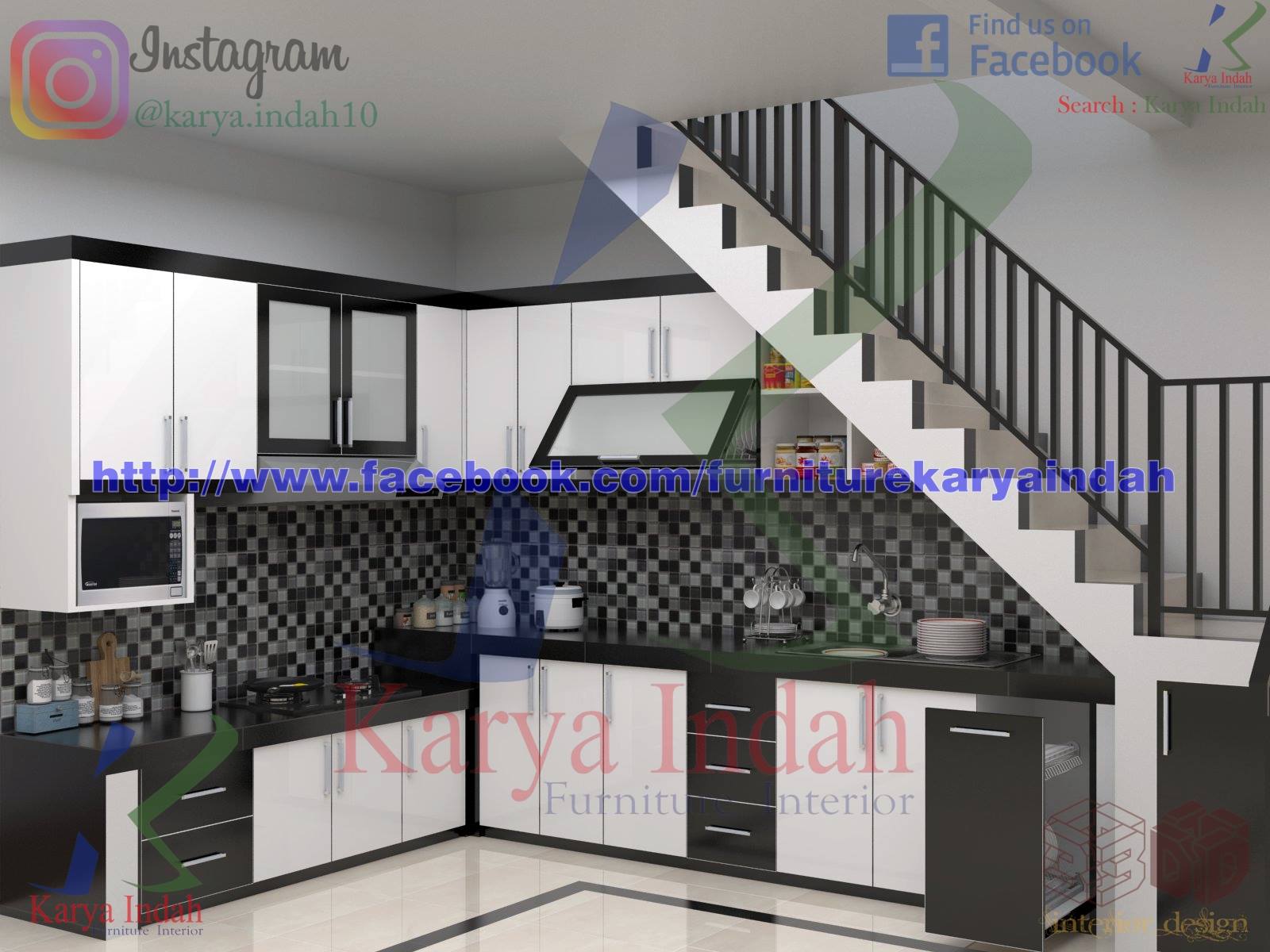 Karya Indah - Design Kitchen Set Minimalis plywood fin...