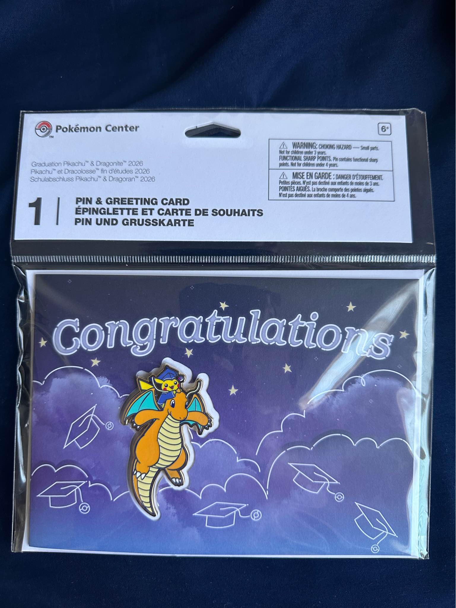 pokemon graduation card Pokémon Center: Pikachu & Eevee 2024 Pokémon Pin & Greeting Office Products Pokemon Graduation Congratulations Pikachu Greeting