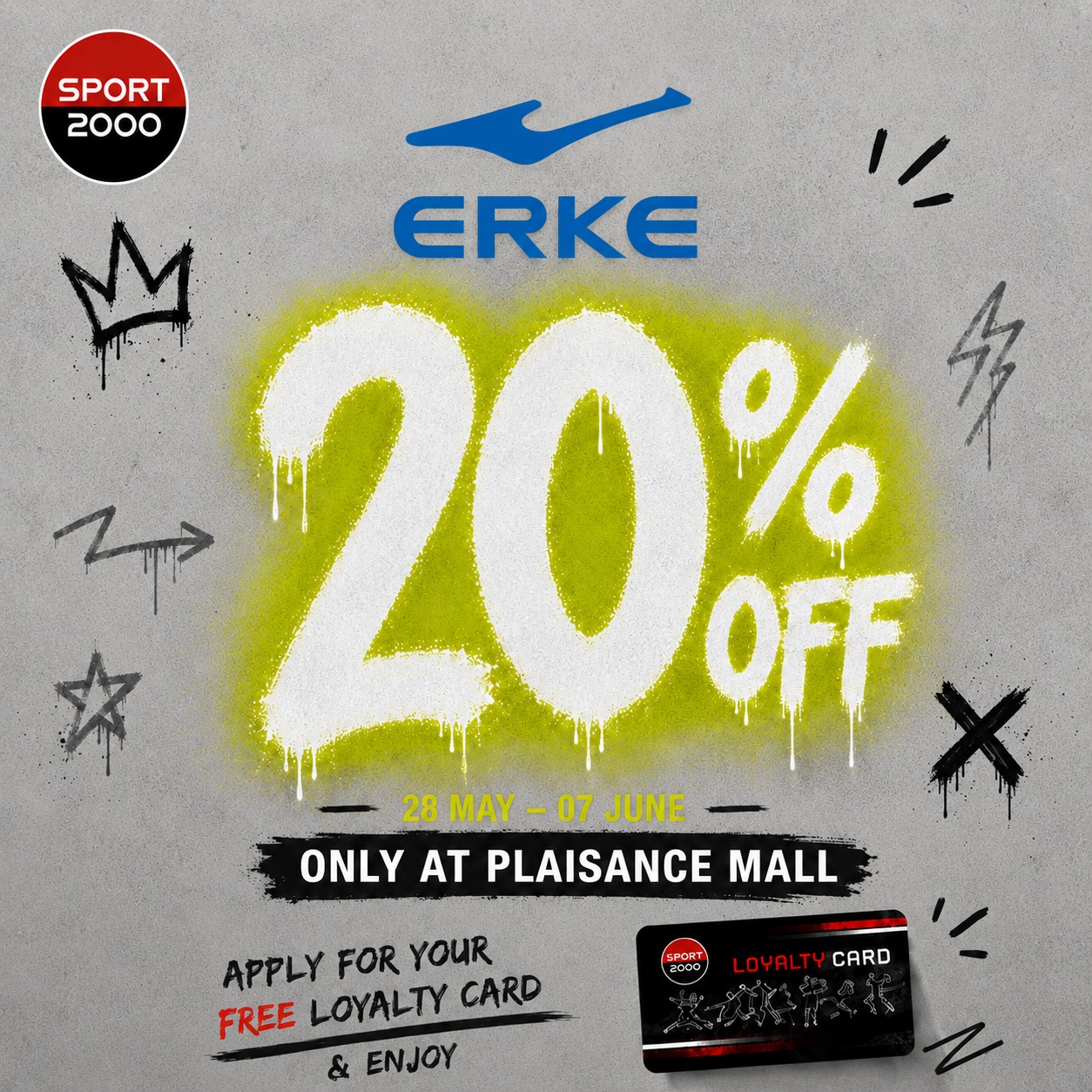 Step up your game with ERKE 🔥 Enjoy 𝟐𝟎% 𝐎𝐅𝐅 on selected