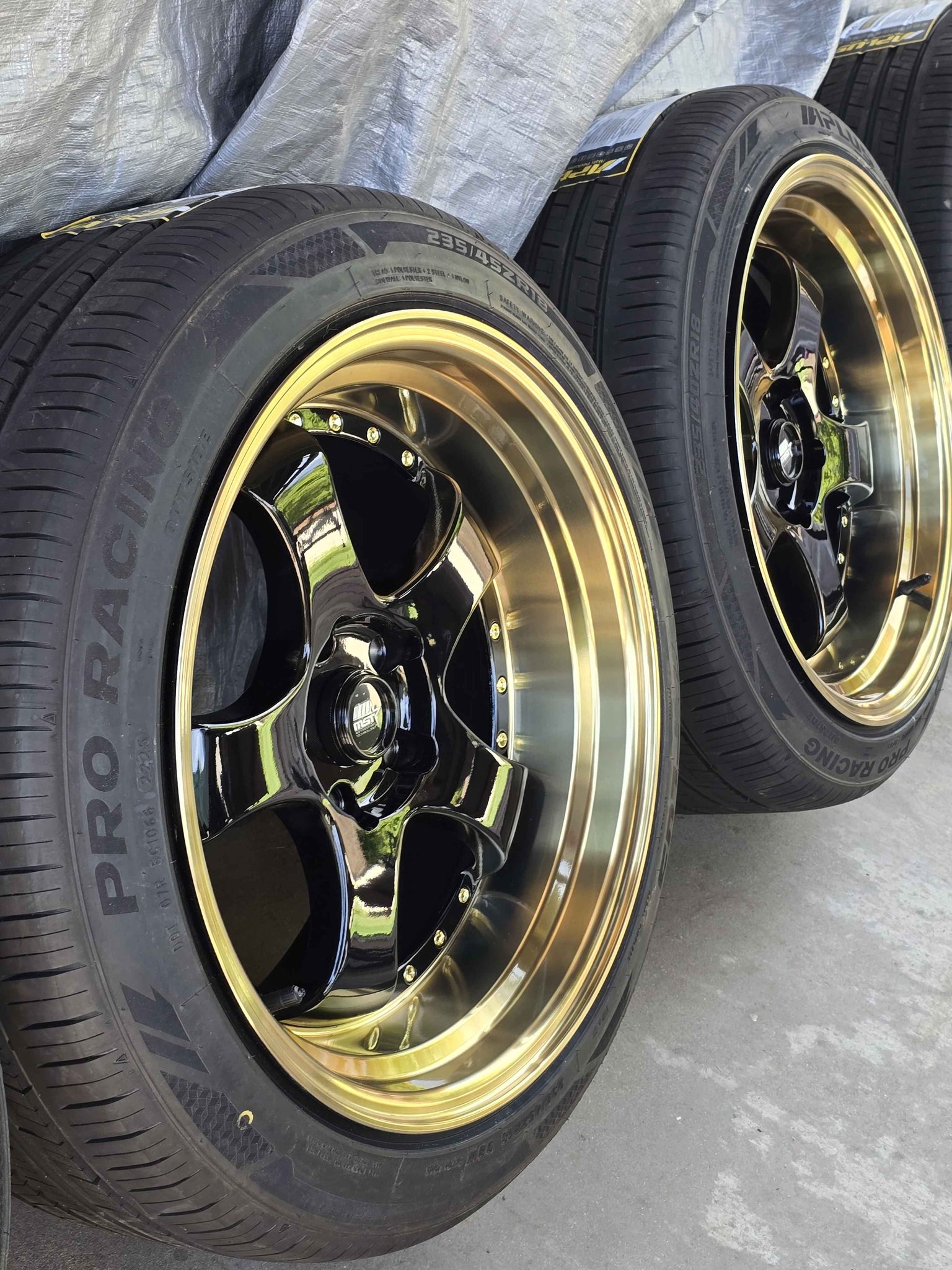 18x9.5 BRAND NEW DEEP DISH MST MT07 WHEELS/RIMS WITH NEW TIRES 235 ...