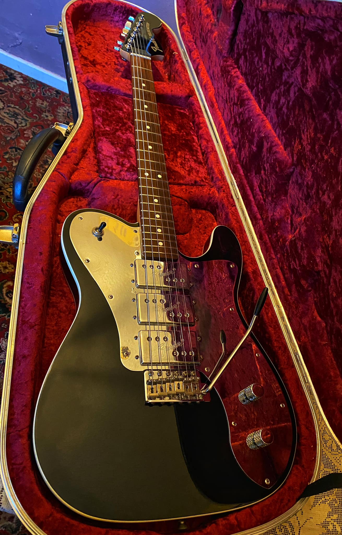 My J5 Triple Tele Deluxe. Not one for the purists, but it