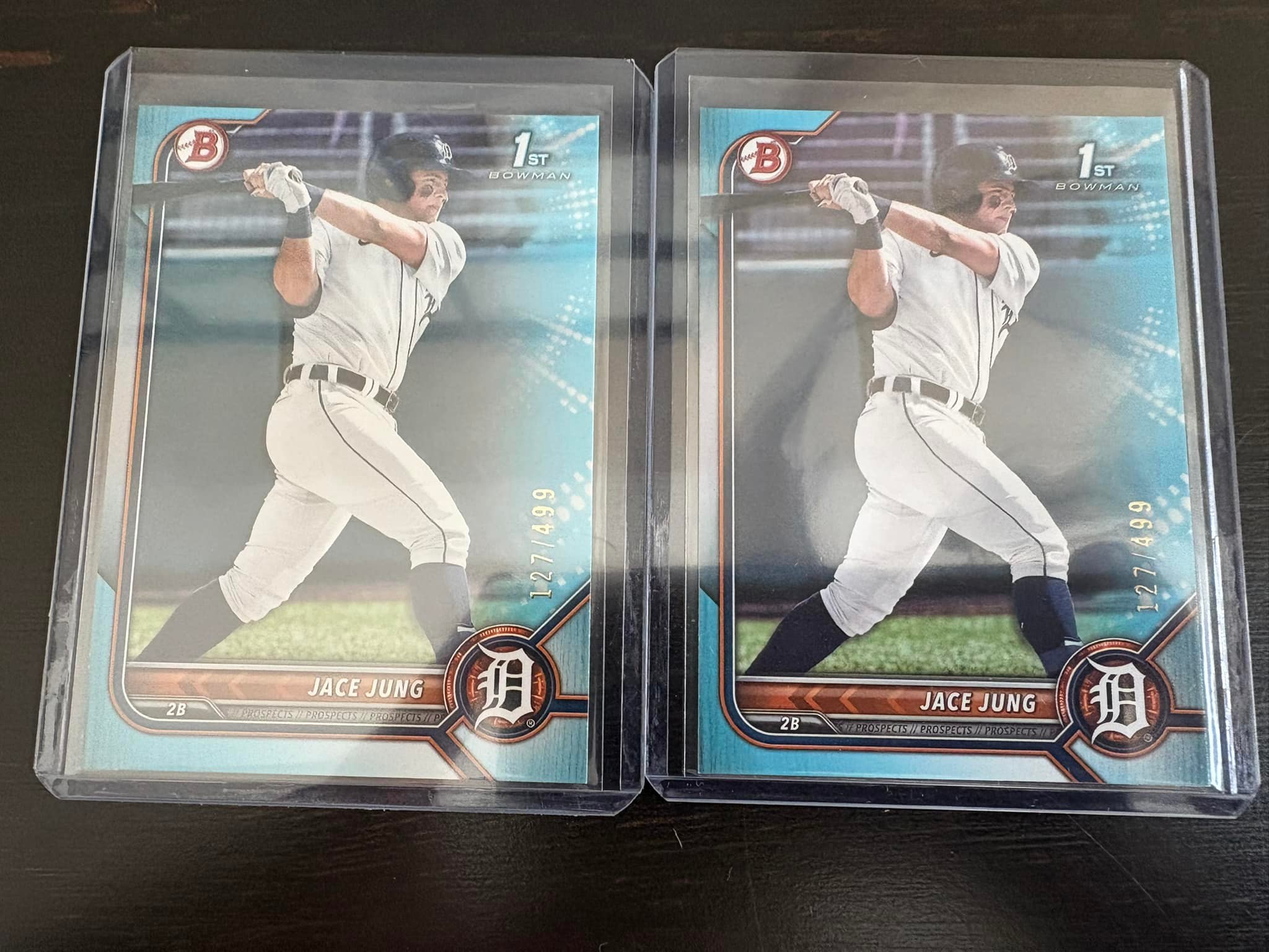 Jace Jung card pulled from 2025 Topps baseball box