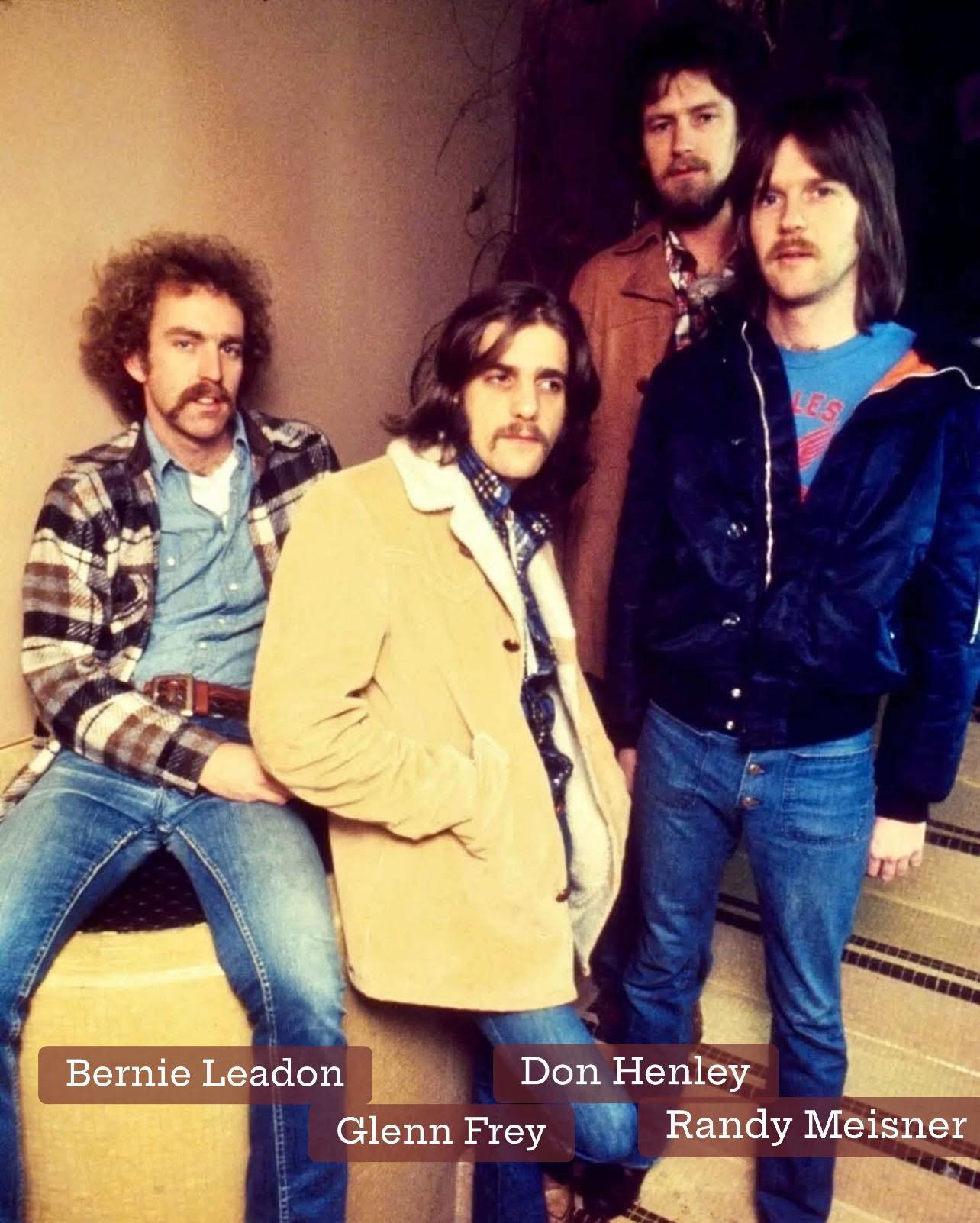 1973....Eagles original lineup. Bernie Leadon, Glenn Frey, Don 