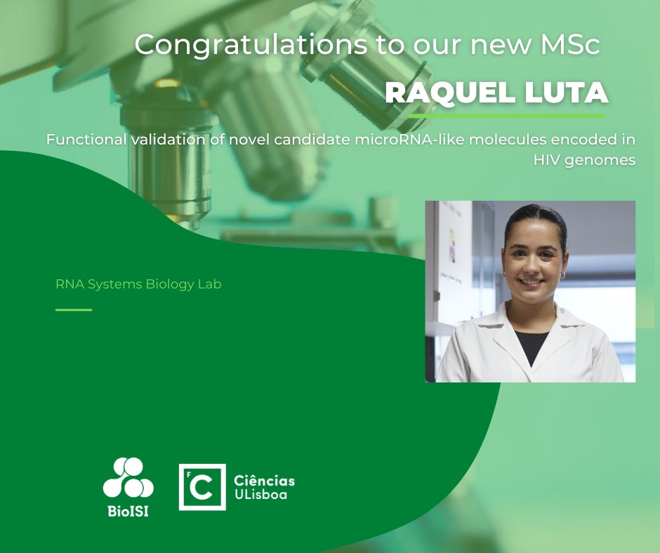 BioISI - Congratulations to our new MSc, Raquel Luta, who successfully ...