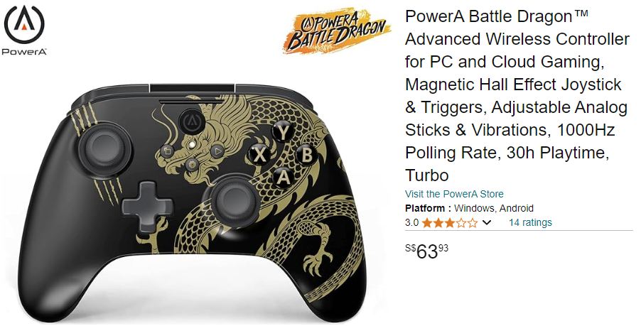Manette Sans Fil PowerA OPS V1 Fortnite Edition – Idéale Pour Cloud Gaming, PC & Mobile, Avec Bonus Glider Assault Bomber !