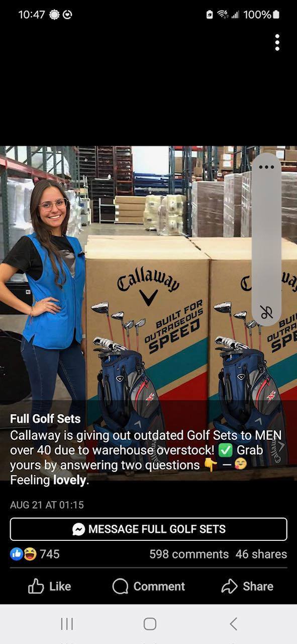 Callaway Golf - Lately we’ve seen fake advertisements of... | Facebook