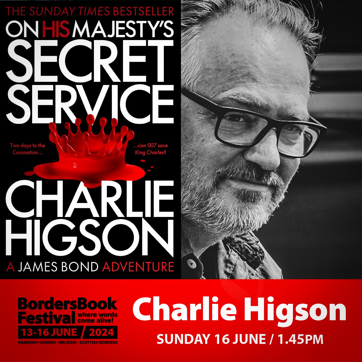 Borders - CHARLIE HIGSON / SUN 16 JUNE / 2.45pm He found fame in 'The ...