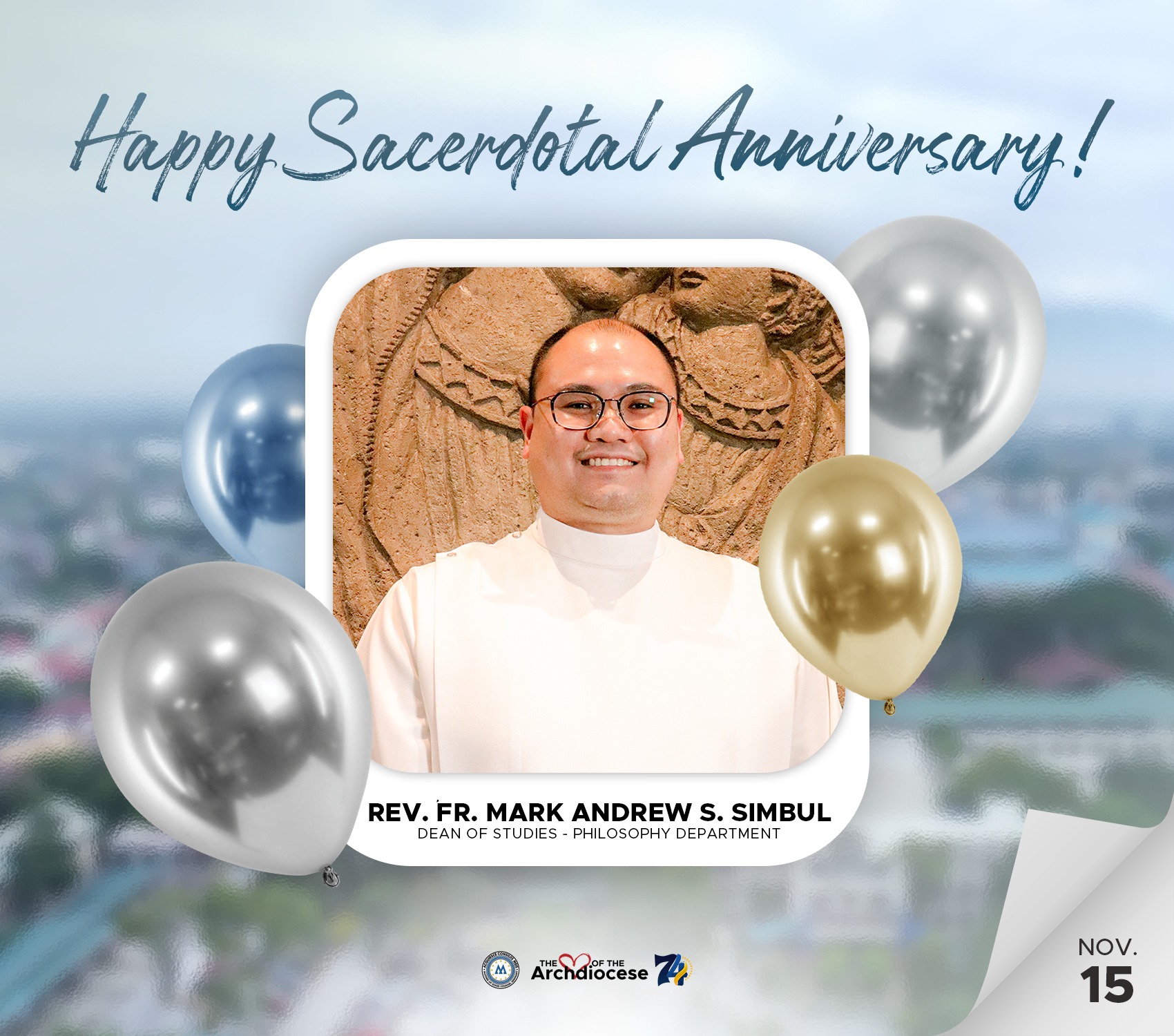 Mother - Happy Sacerdotal Anniversary Father Mark! Rev. Fr. Mark Andrew ...