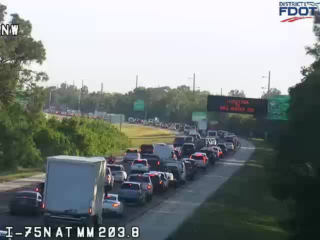I-75N at MM204 right now. Slower than usual traffic through