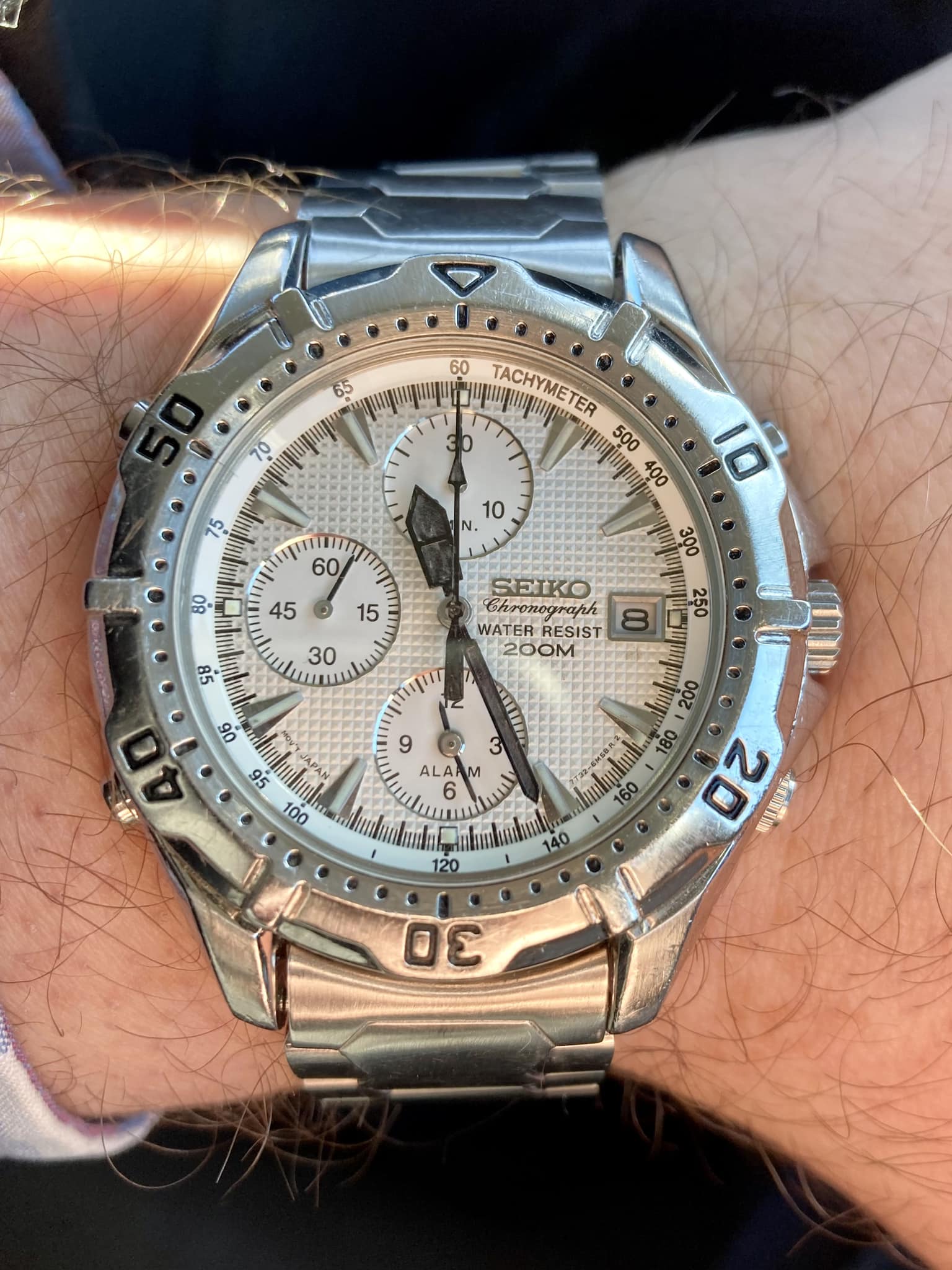 Seiko Spirit Titanium Alarm Chronograph Watch, 7T32 Movement 