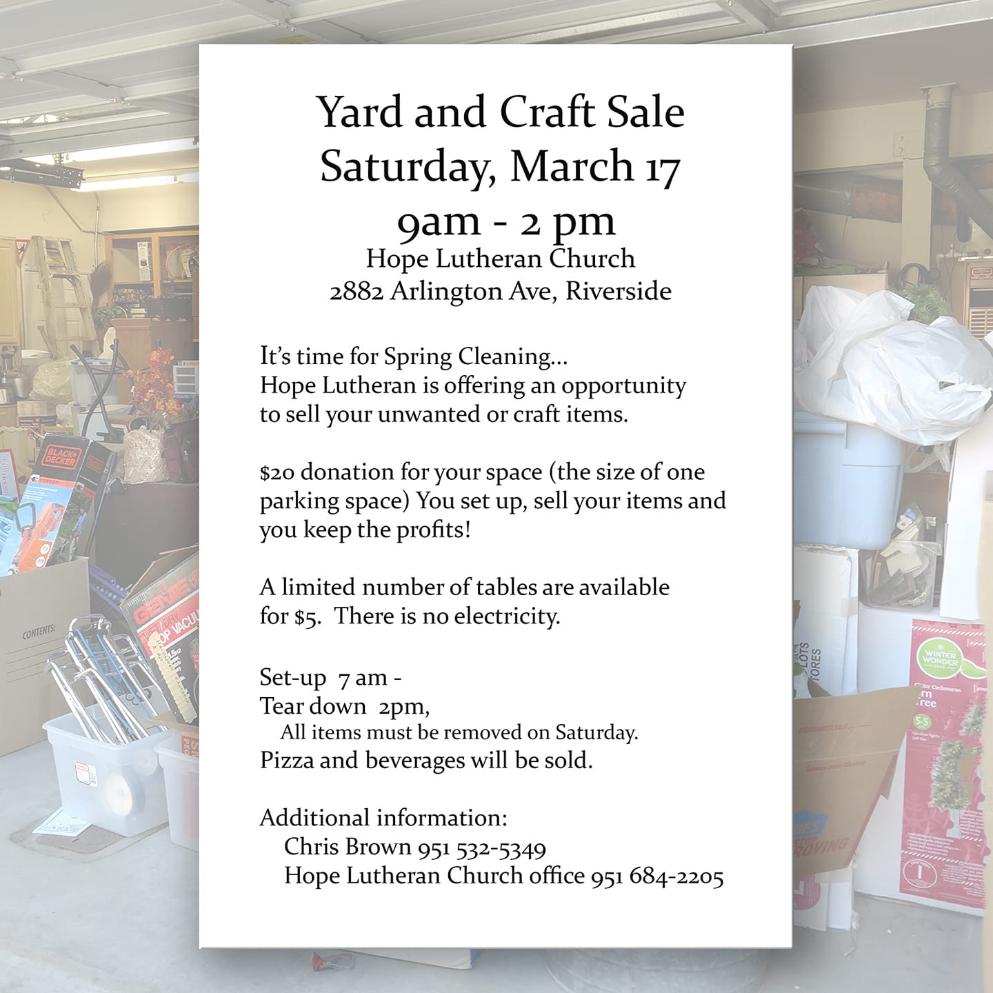 The sale is on! We've... - Hope Lutheran Church, Riverside | Facebook