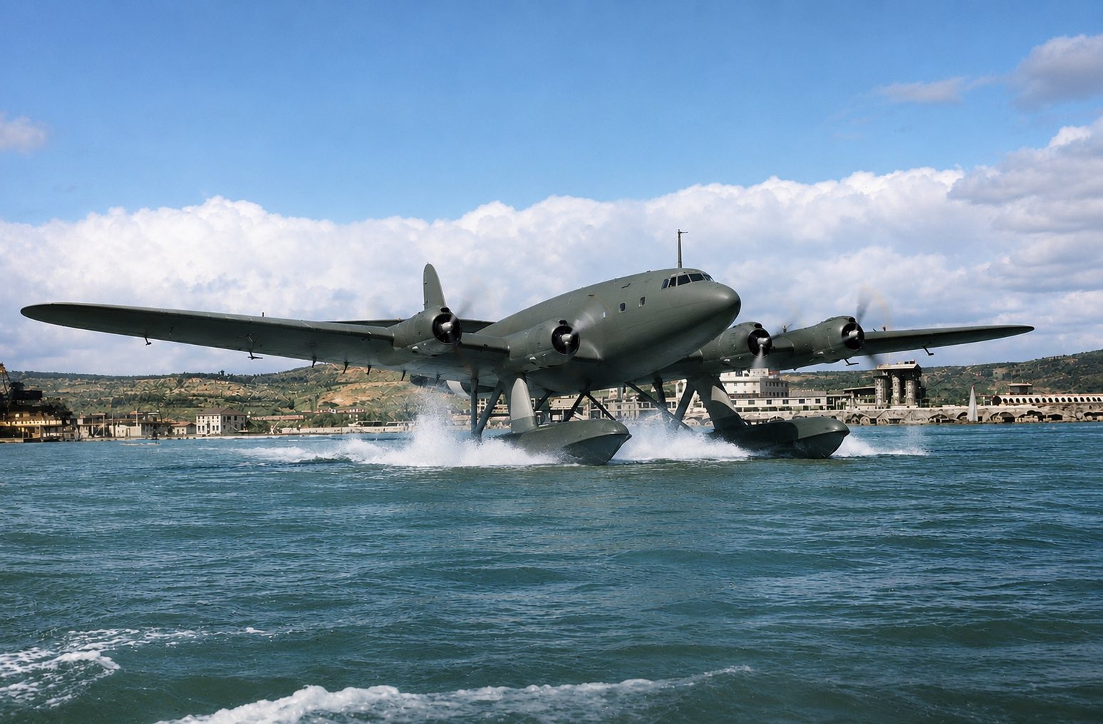 The CANT Z.511 was a four-engine long-range seaplane designed by