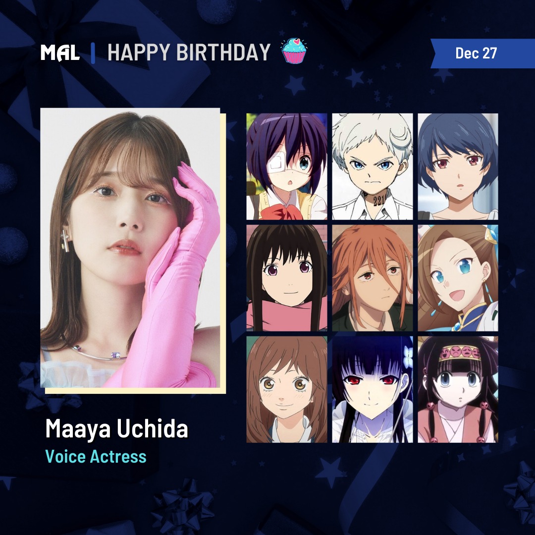 Wishing a happy birthday to the talented and lovely Aya Uchida! ❤🥳🎂