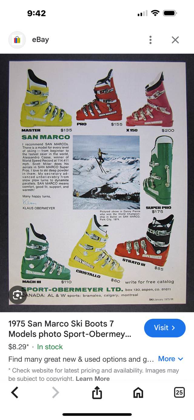 Vintage foam custom fit ski boots with adjustable features