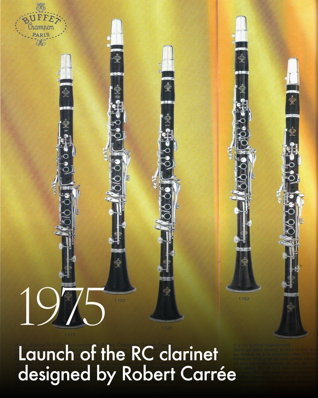 Buffet - 🌍 1975: The Birth of an Icon In 1975, Buffet Crampon