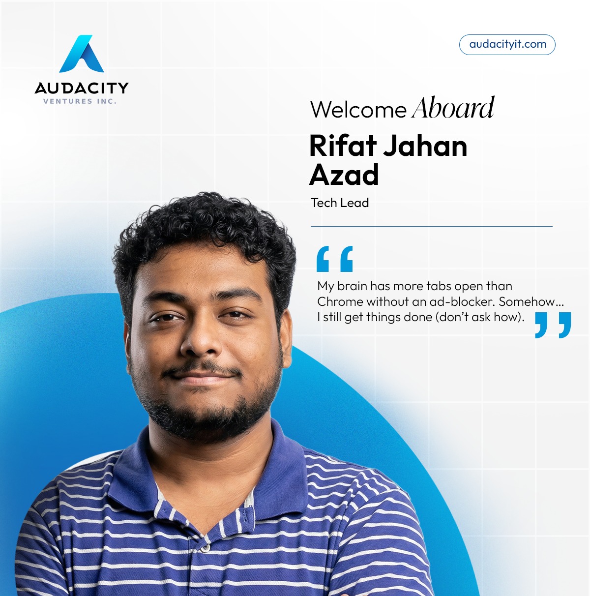 Audacity - Welcome to the team, Azad! We’re excited to officially ...