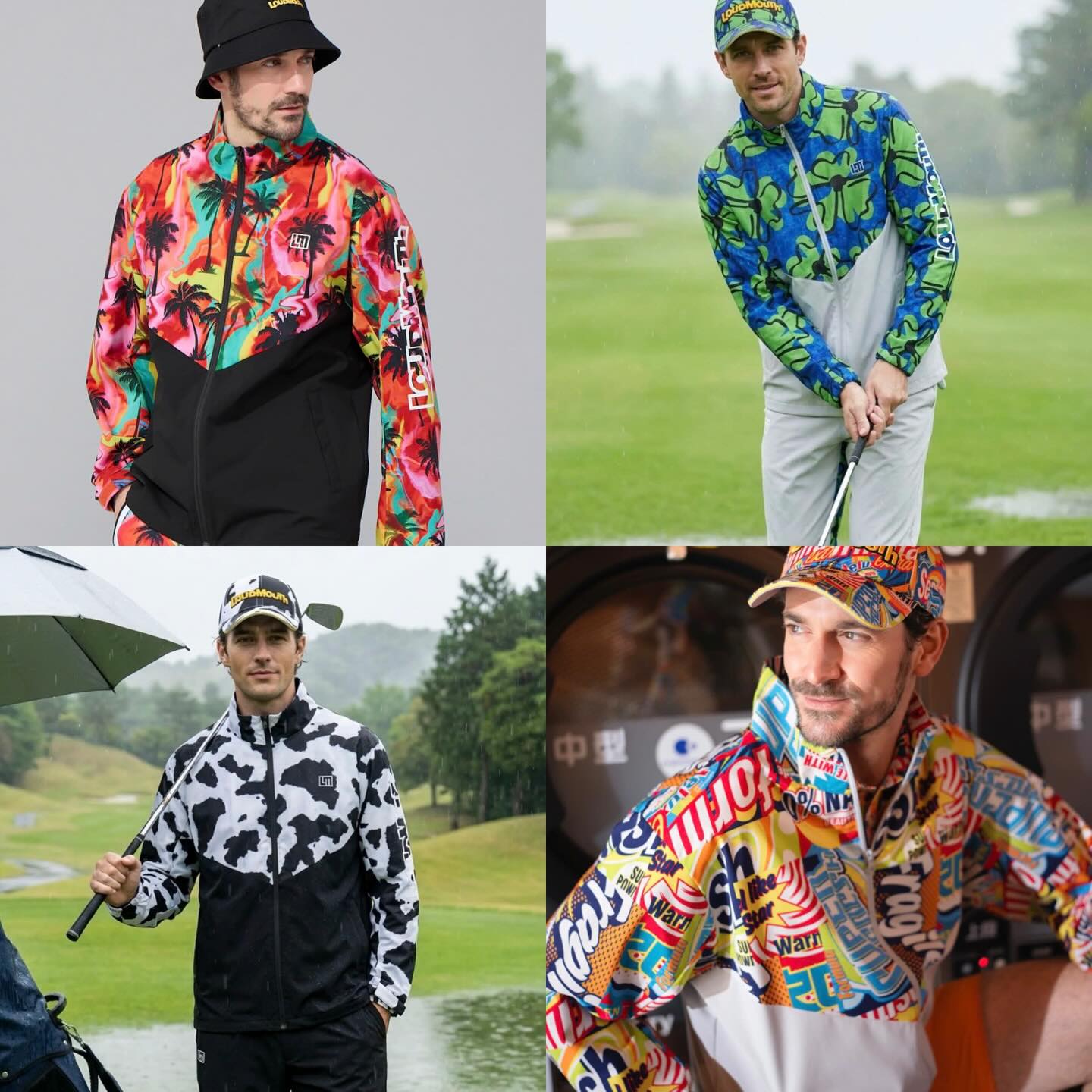 Loudmouth レディースM ポリゴンスネーク柄 上下セット　新品未使用 2025AW 『Polygon Snake 』🐍 スネーク柄をポリゴン調に落とし込んだ