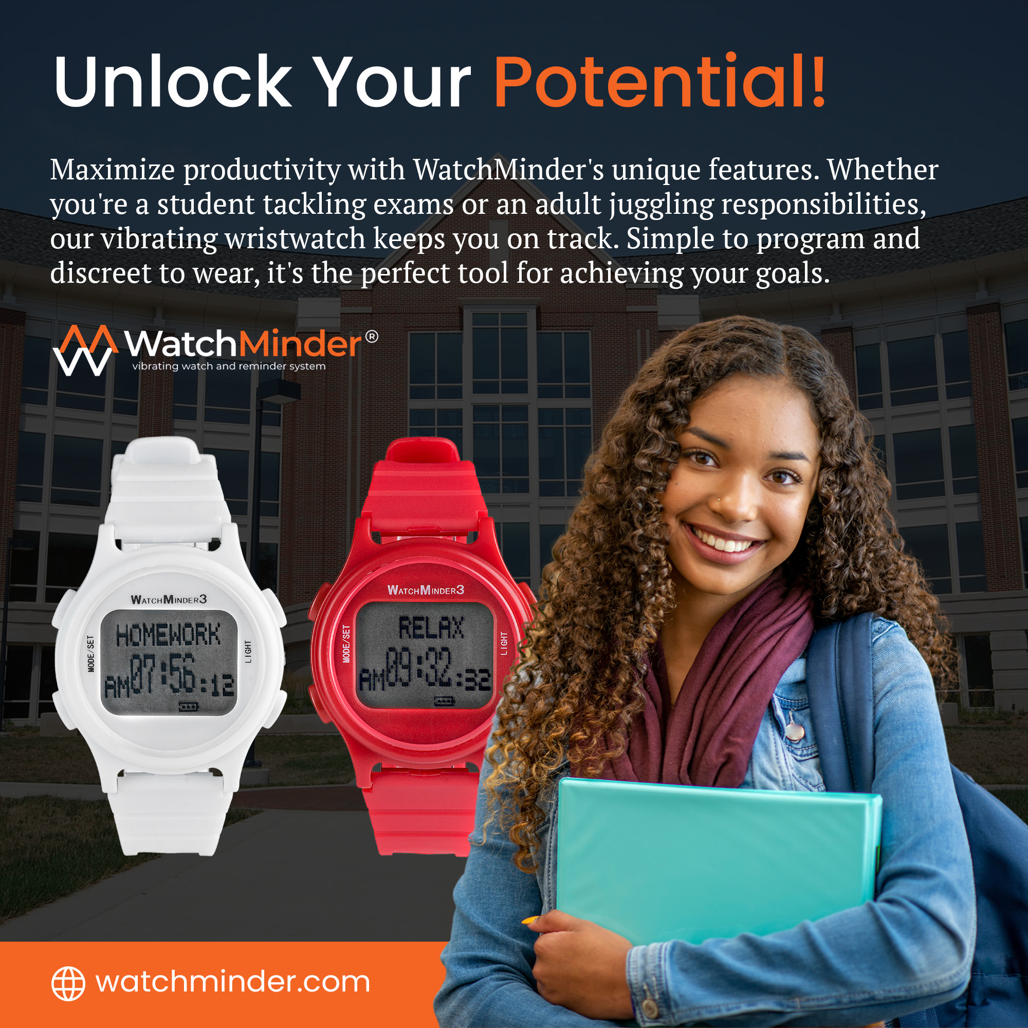 WatchMinder - ADHD Vibrating Watch & Reminder System