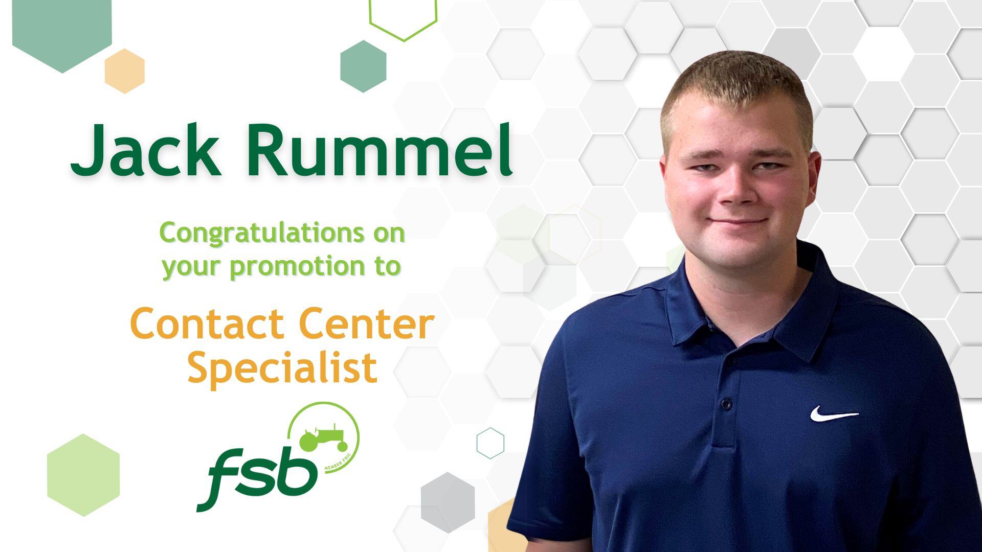 Congratulations to Jack Rummel on... - Farmers State Bank