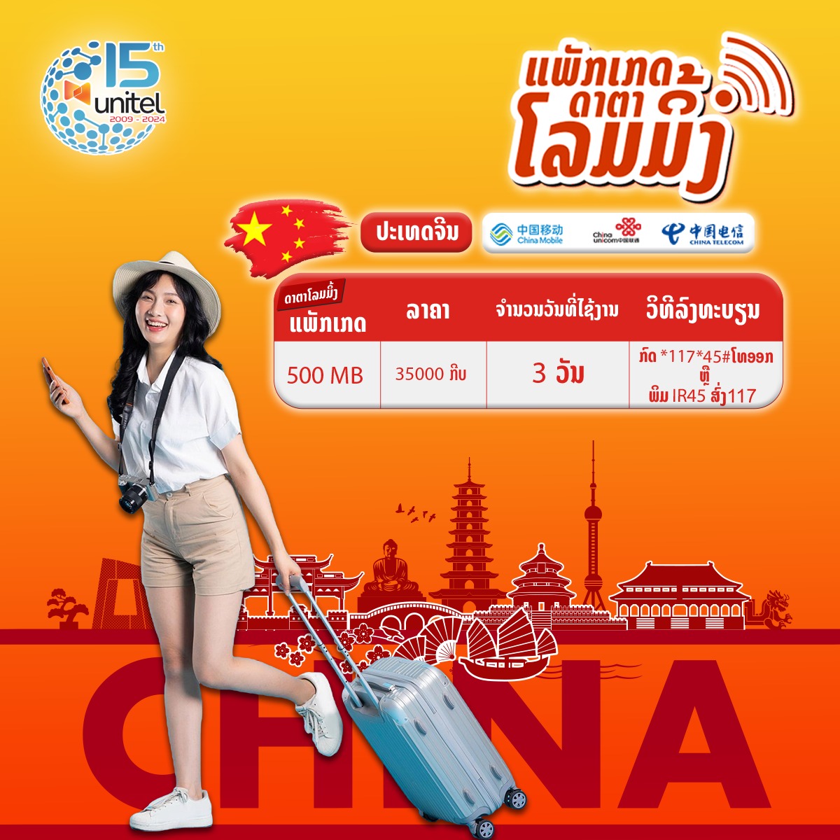 ແພັກເກດດາຕ້າໂລມມີ້ງ IR... - Unitel Technology Solutions