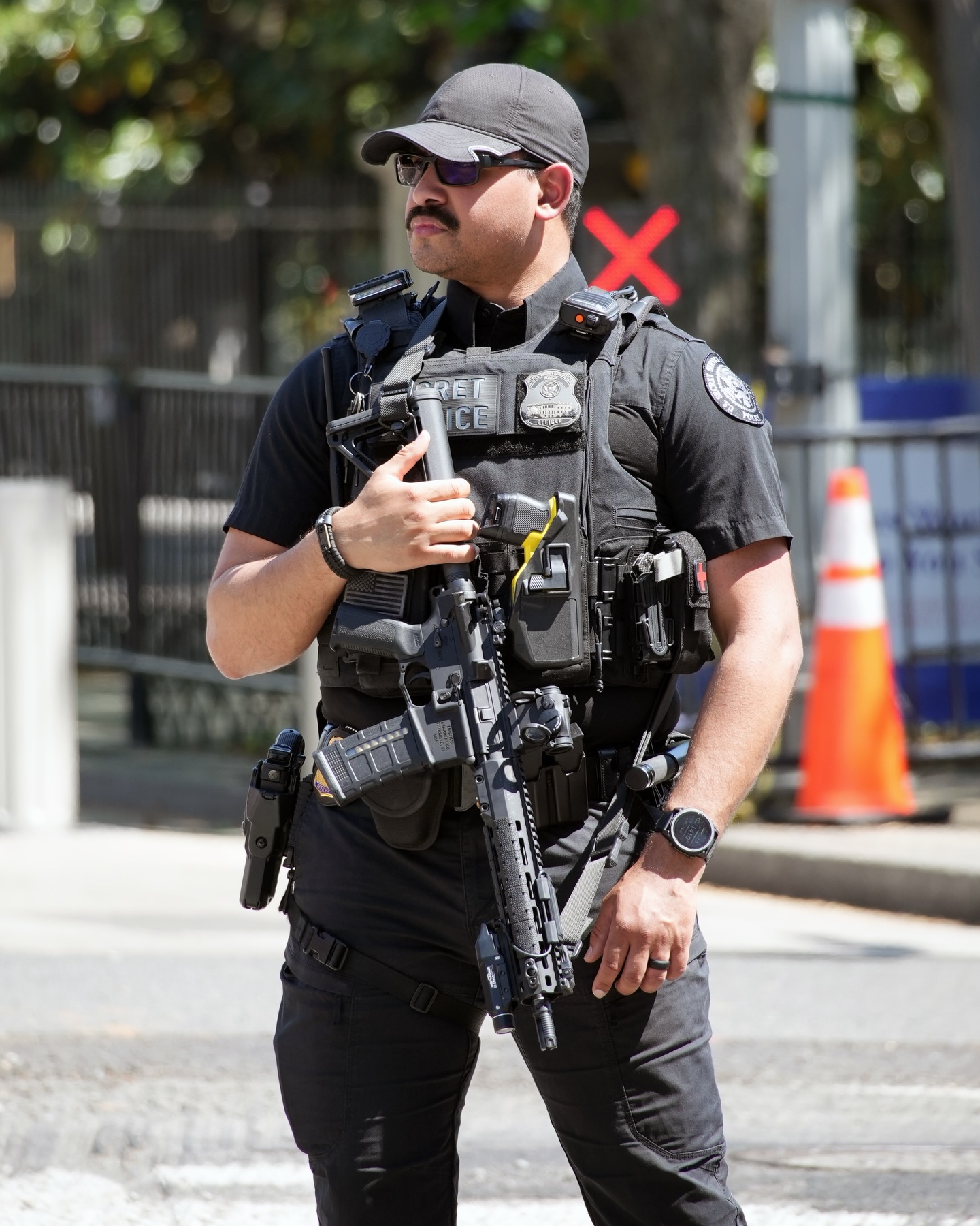 White House security perimeter in April 2026