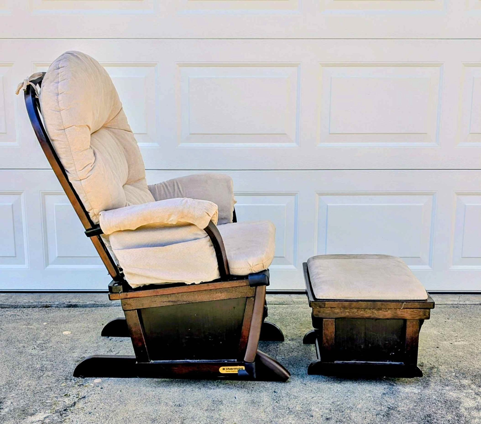 Shermag Glider Rocking Chair with Ottoman - Chairs - Sacramento ...