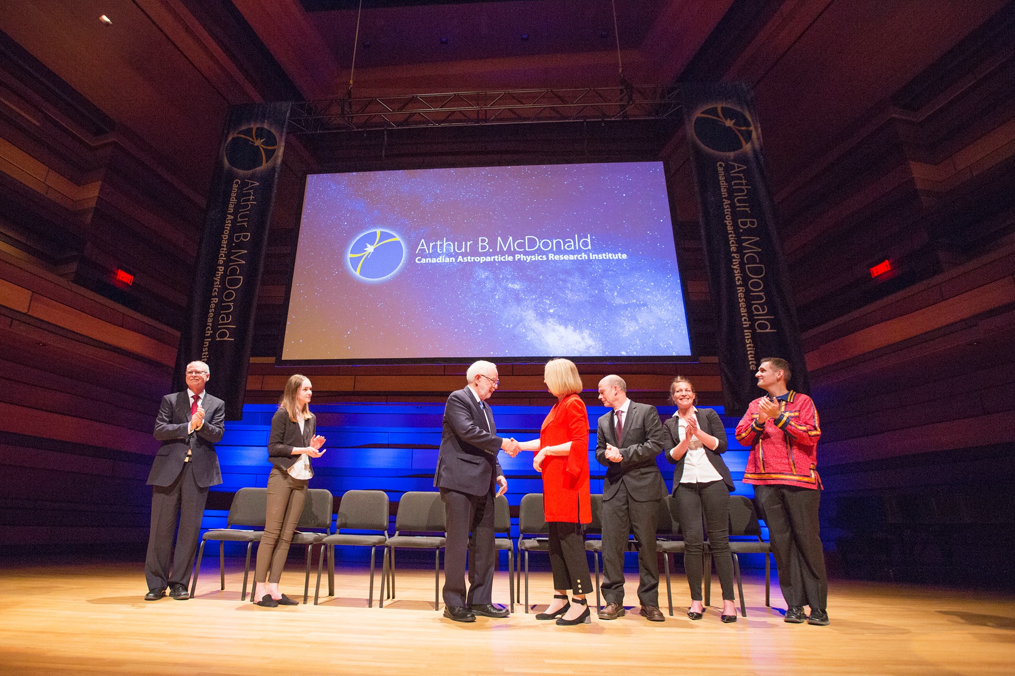 Art McDonald at Queen's University, Canada Home
