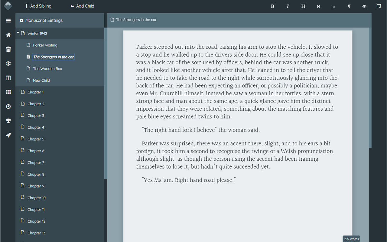 Wavemaker Novel Planning and Writing Software