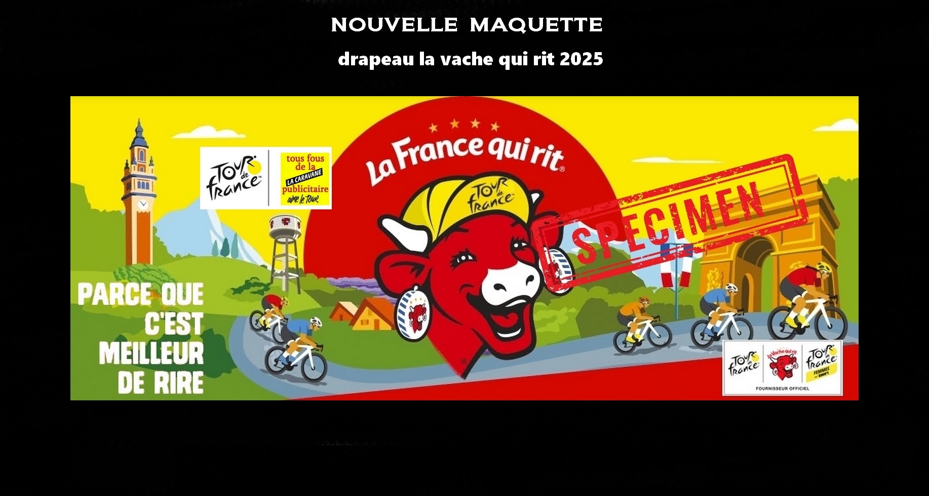 Drapeau Tour De France à Pois - Collection Officielle Cyclisme, 100x140 Cm