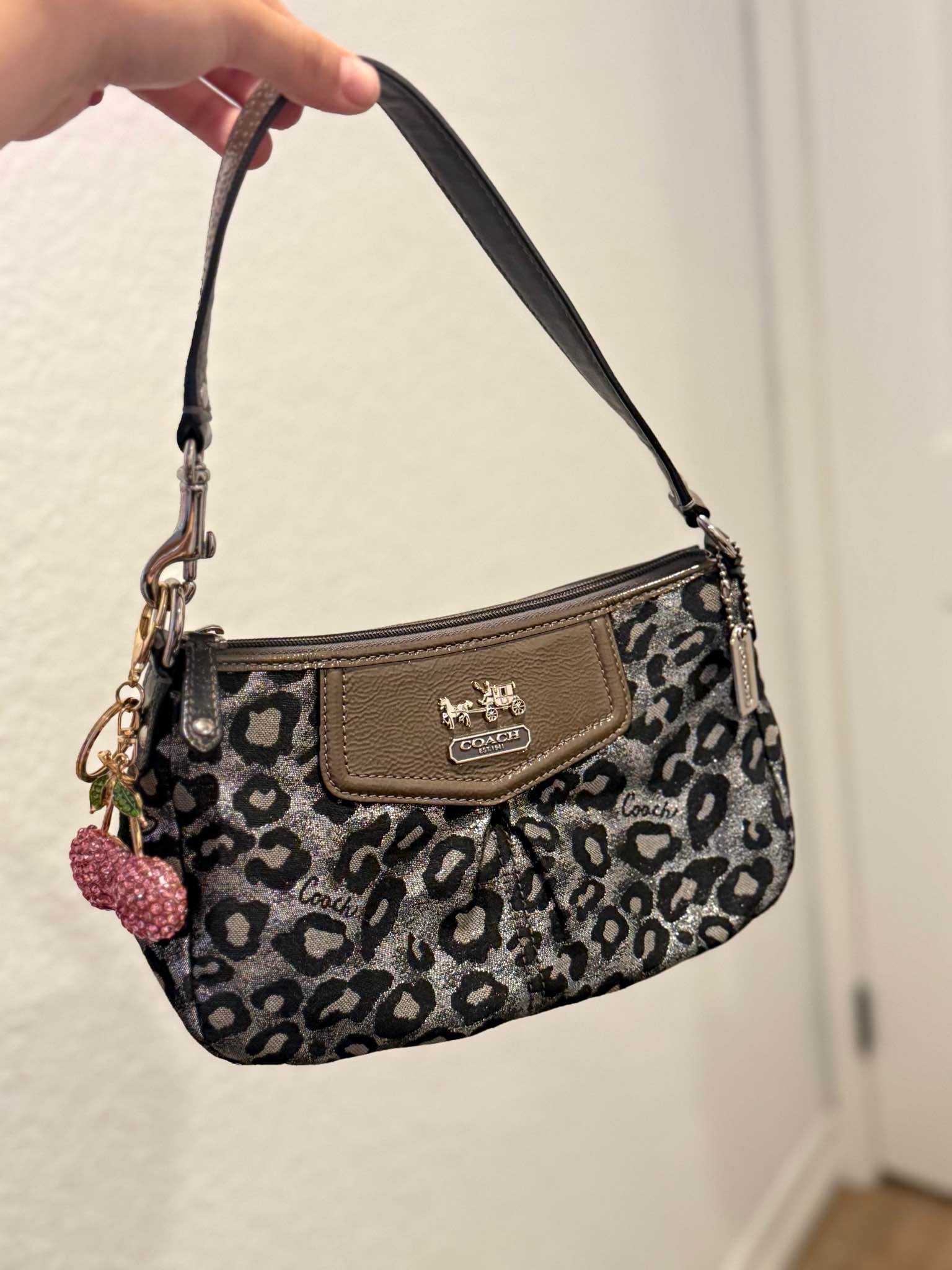 New and used Coach-leopard-print-madison-shoulder-bag for sale 