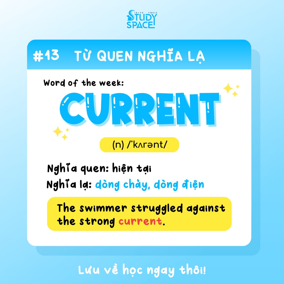 Studyspace.vn: - 🌀 TỪ QUEN NGHĨA LẠ #13: 
