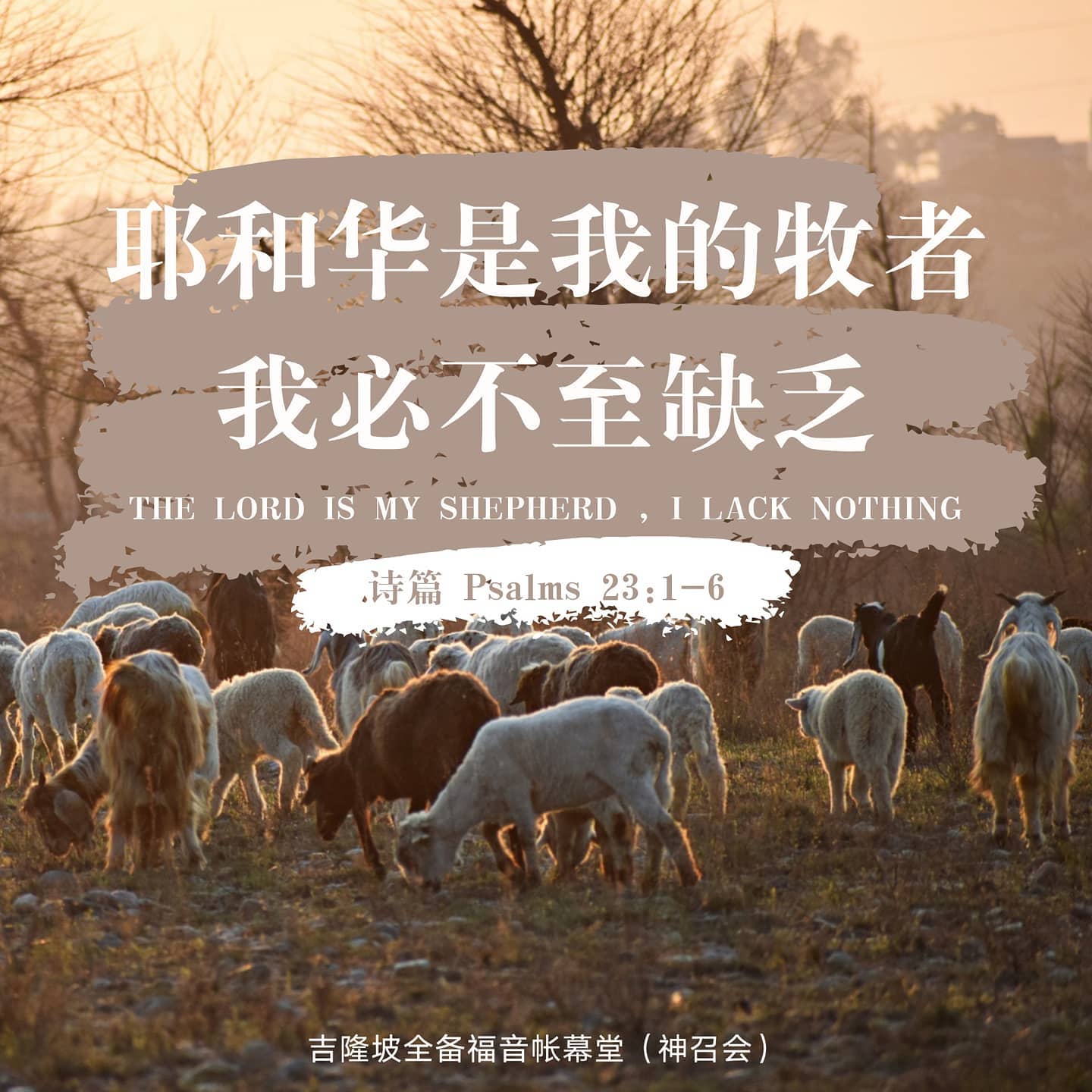 FGT AG - 耶和华是我的牧者，我必不至缺乏，所以我要欢唱，歌颂祂的奇妙作为，直到永永远远。 💡 诗篇23 :... | Facebook