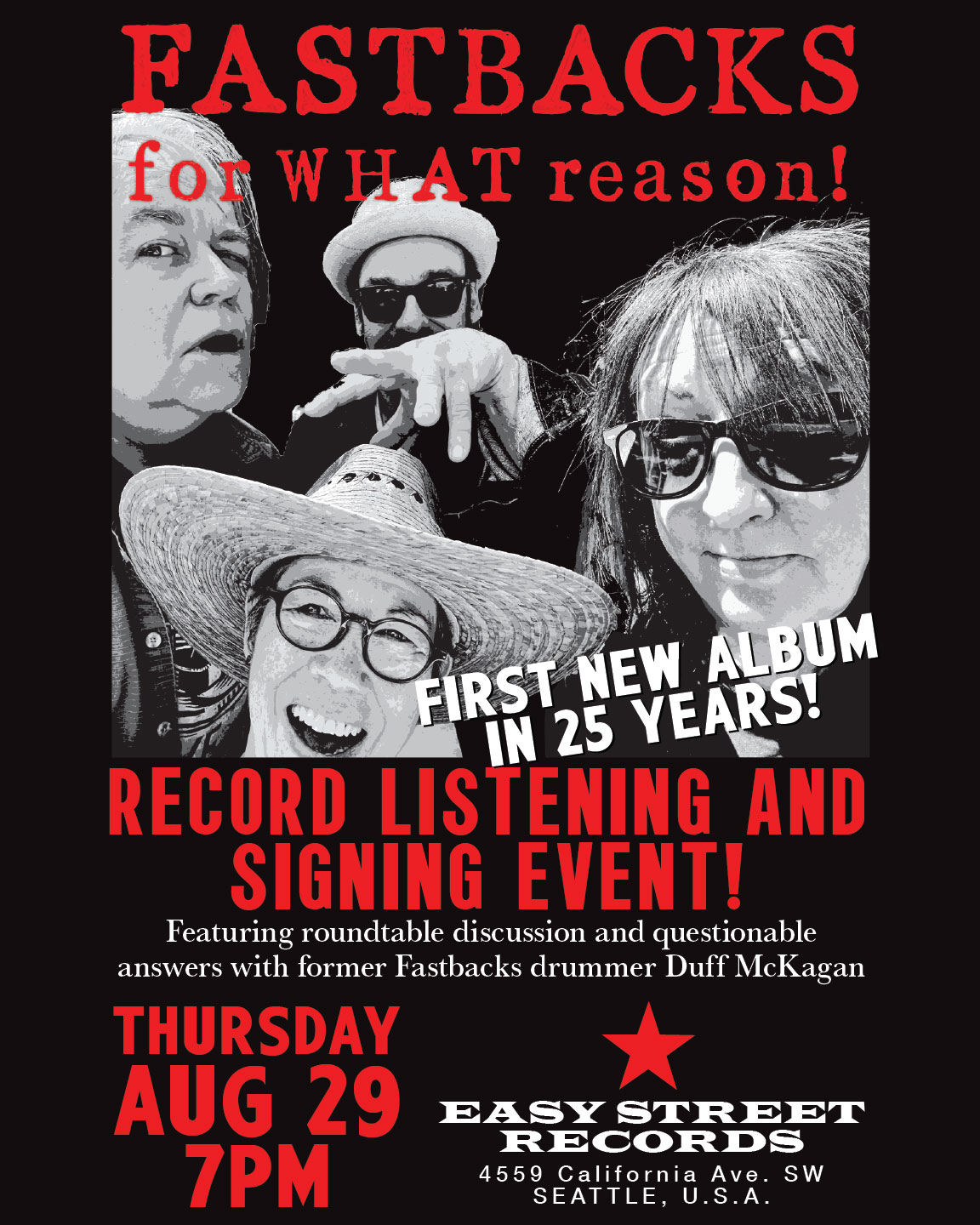 FASTBACKS Listening Event with the band!!!