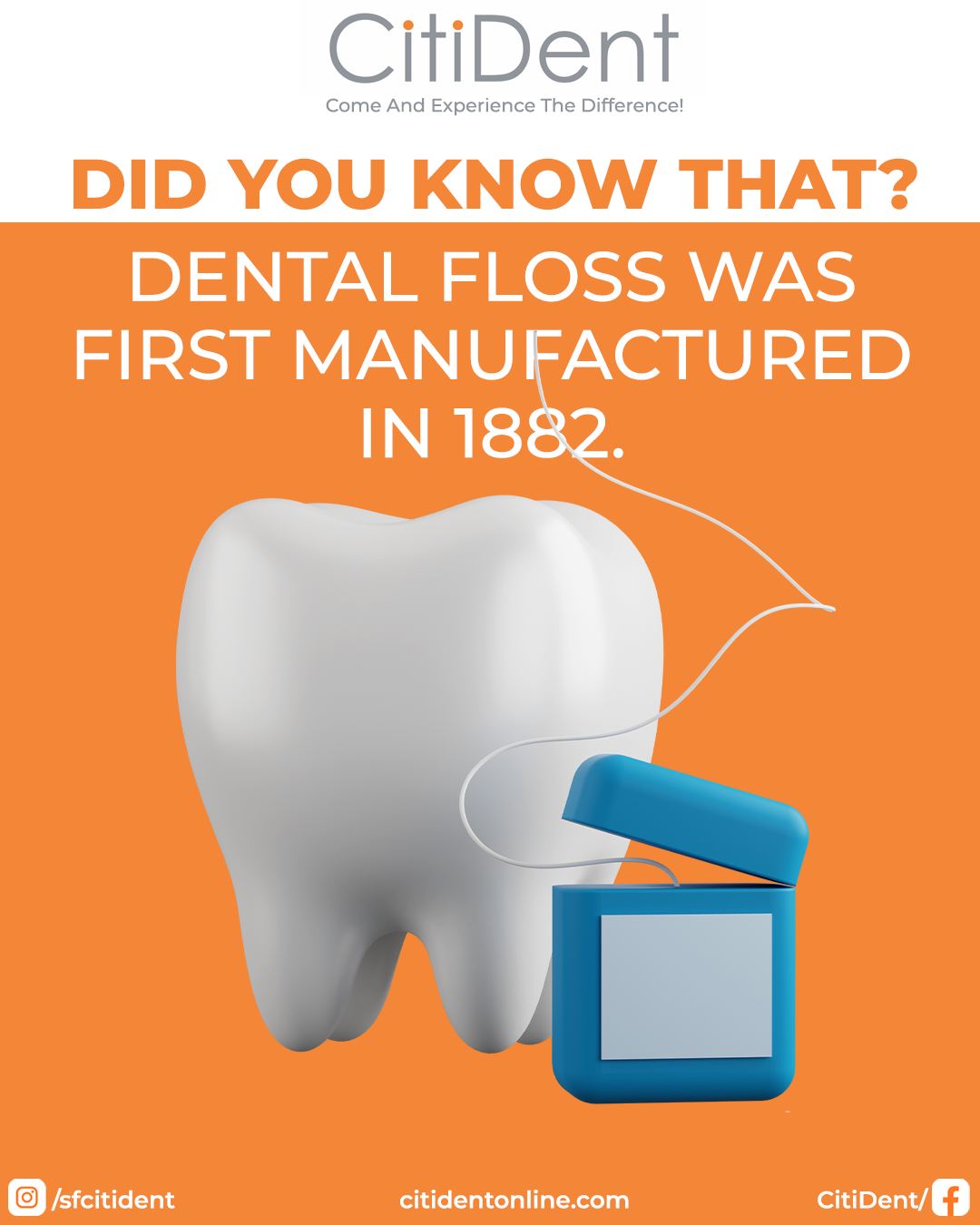 CitiDent - 🪥 Here's a dental history tidbit! Dental floss, that trusty ...