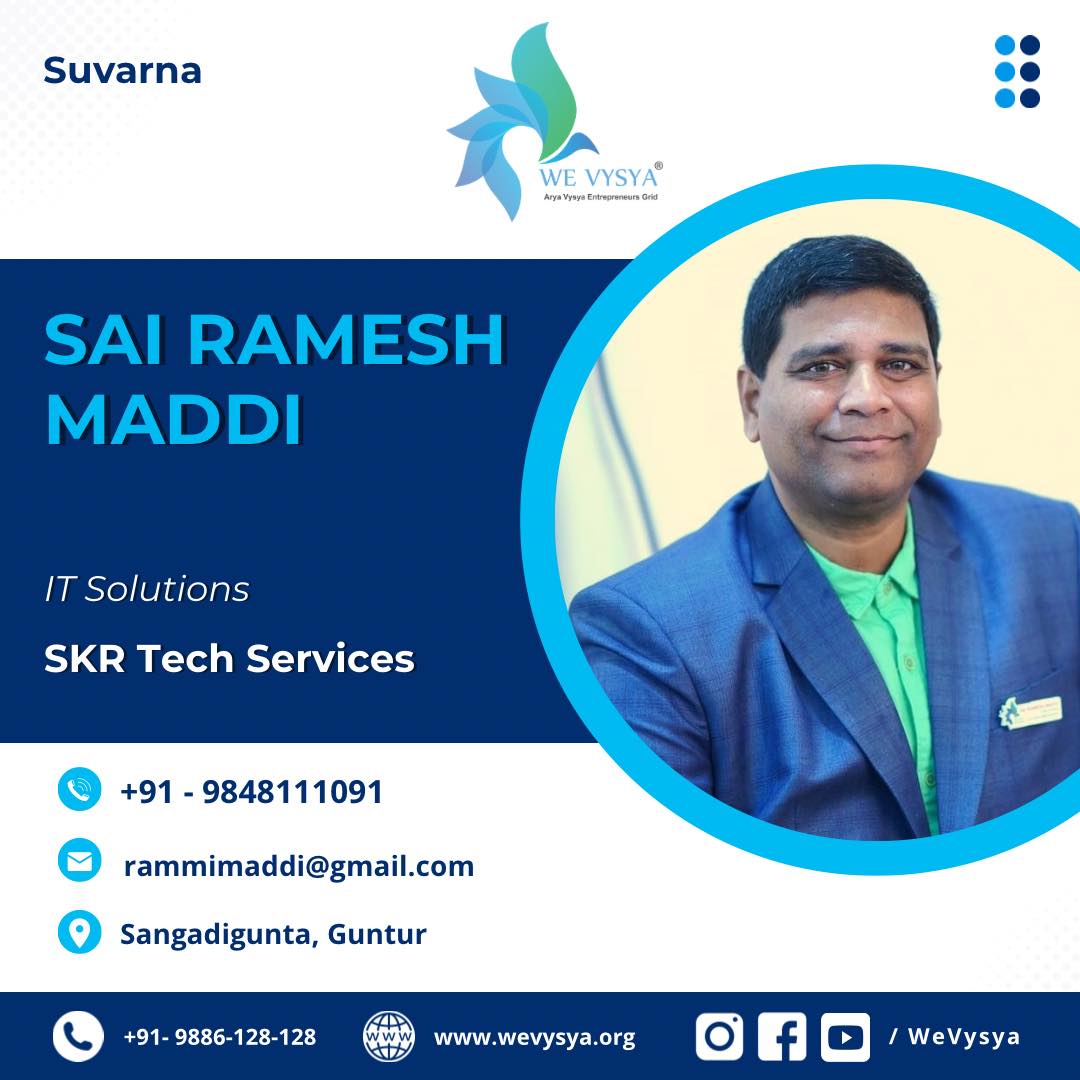 We - Introducing A proud member of WeVysya Suvarna, Andhra Pradesh Mr ...
