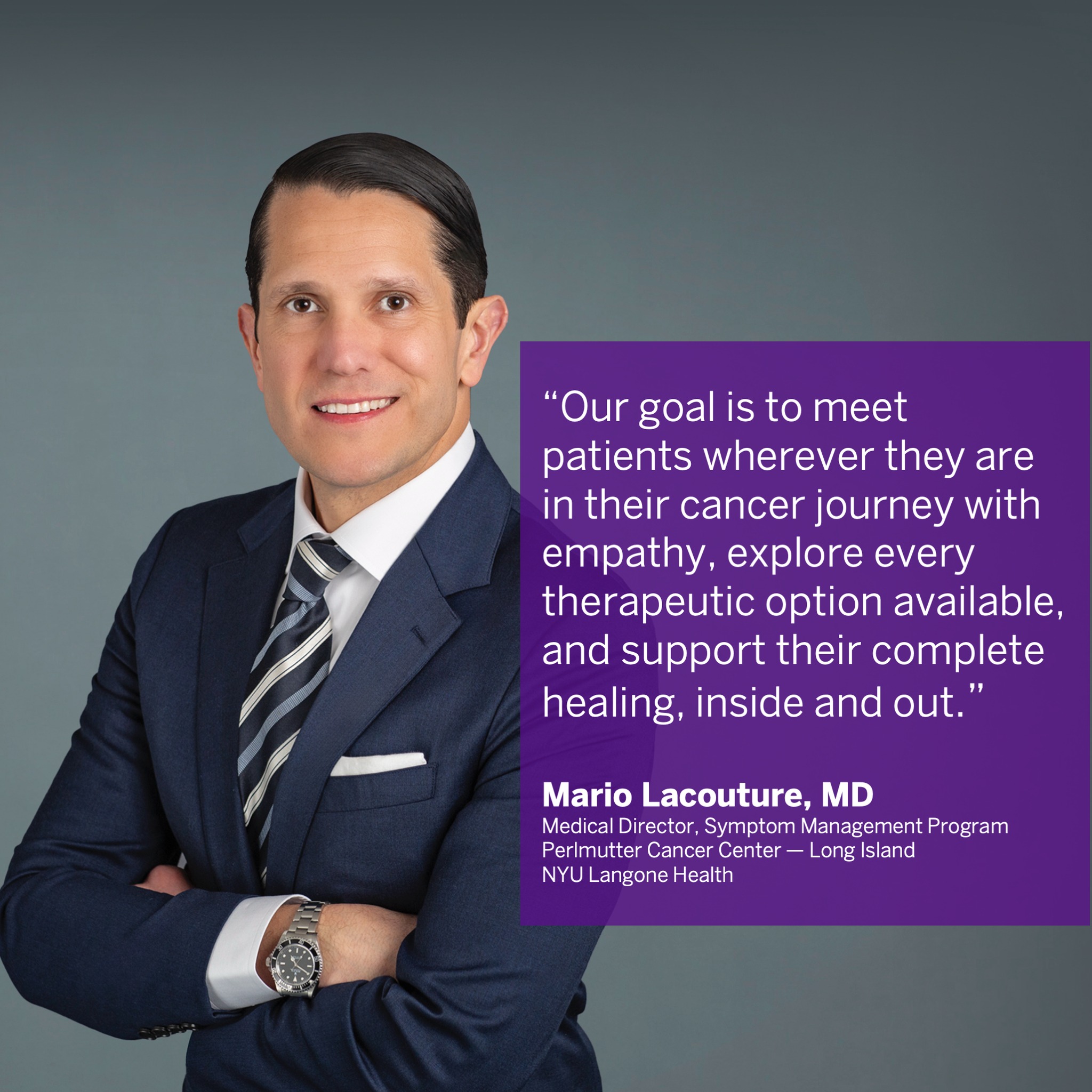 Prioritizing the totality of one's health throughout the cancer