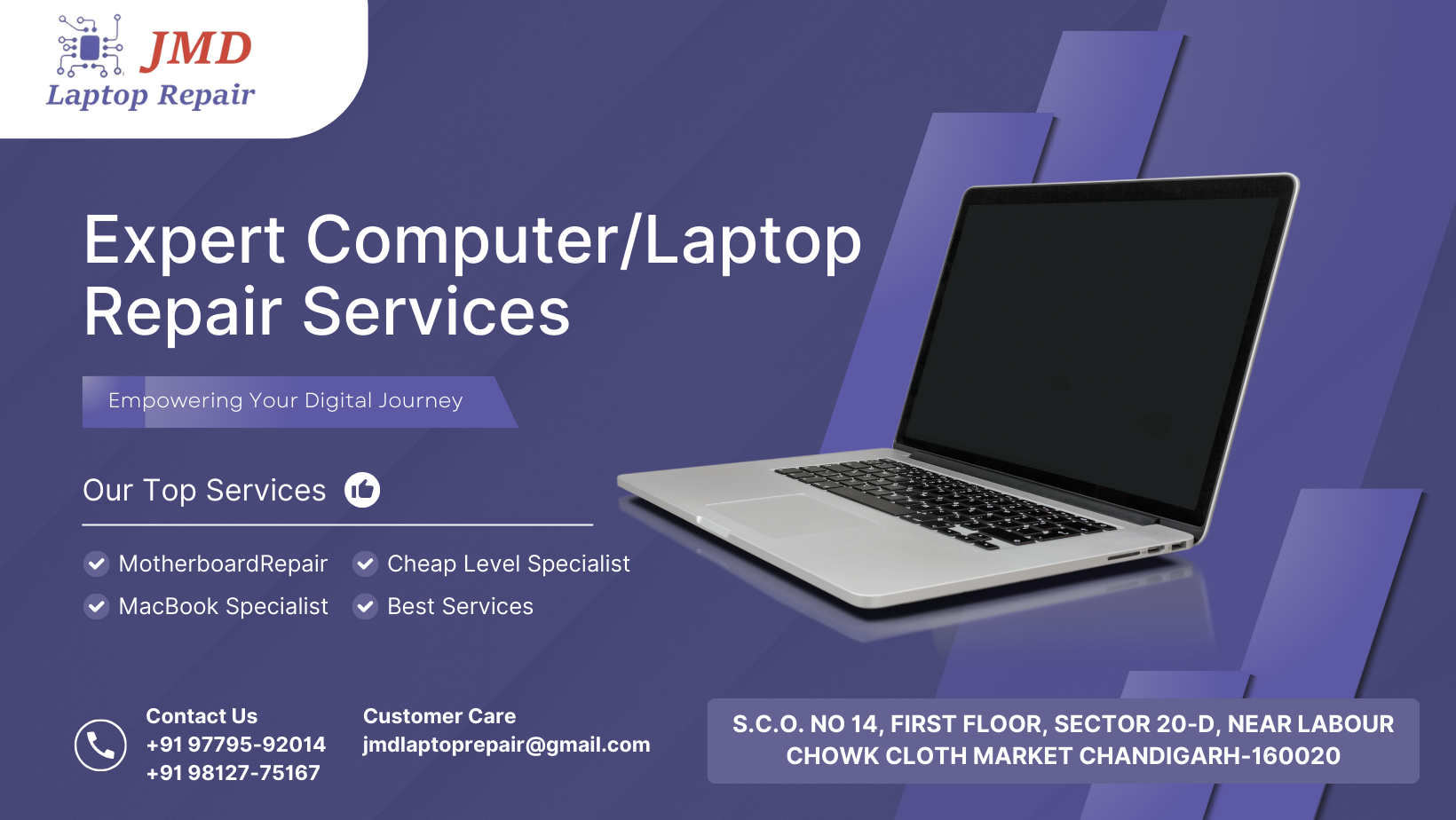 JMD Laptop Repair centre | Chandigarh