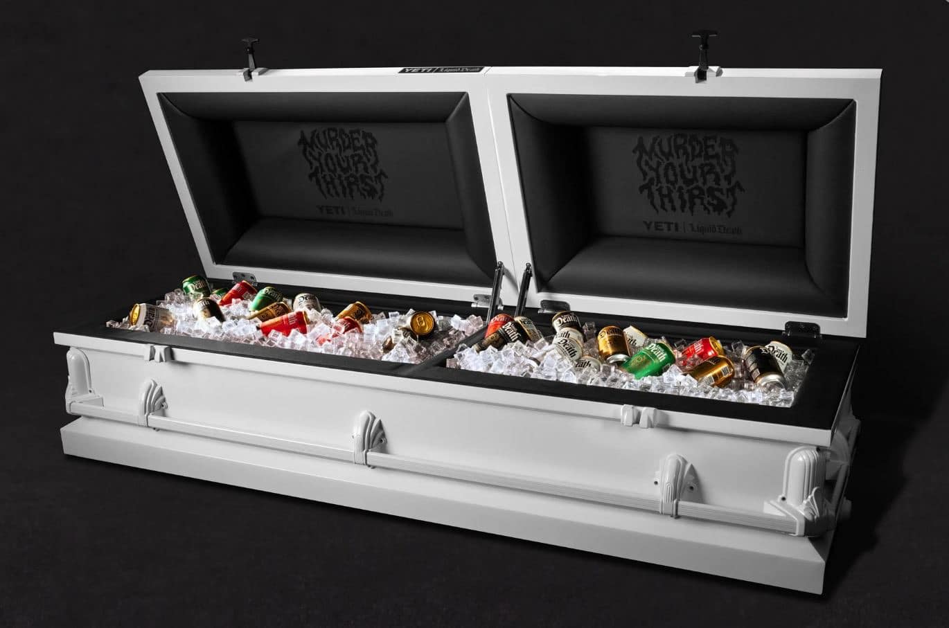 Introducing a life-sized casket for death-sized beverages: The